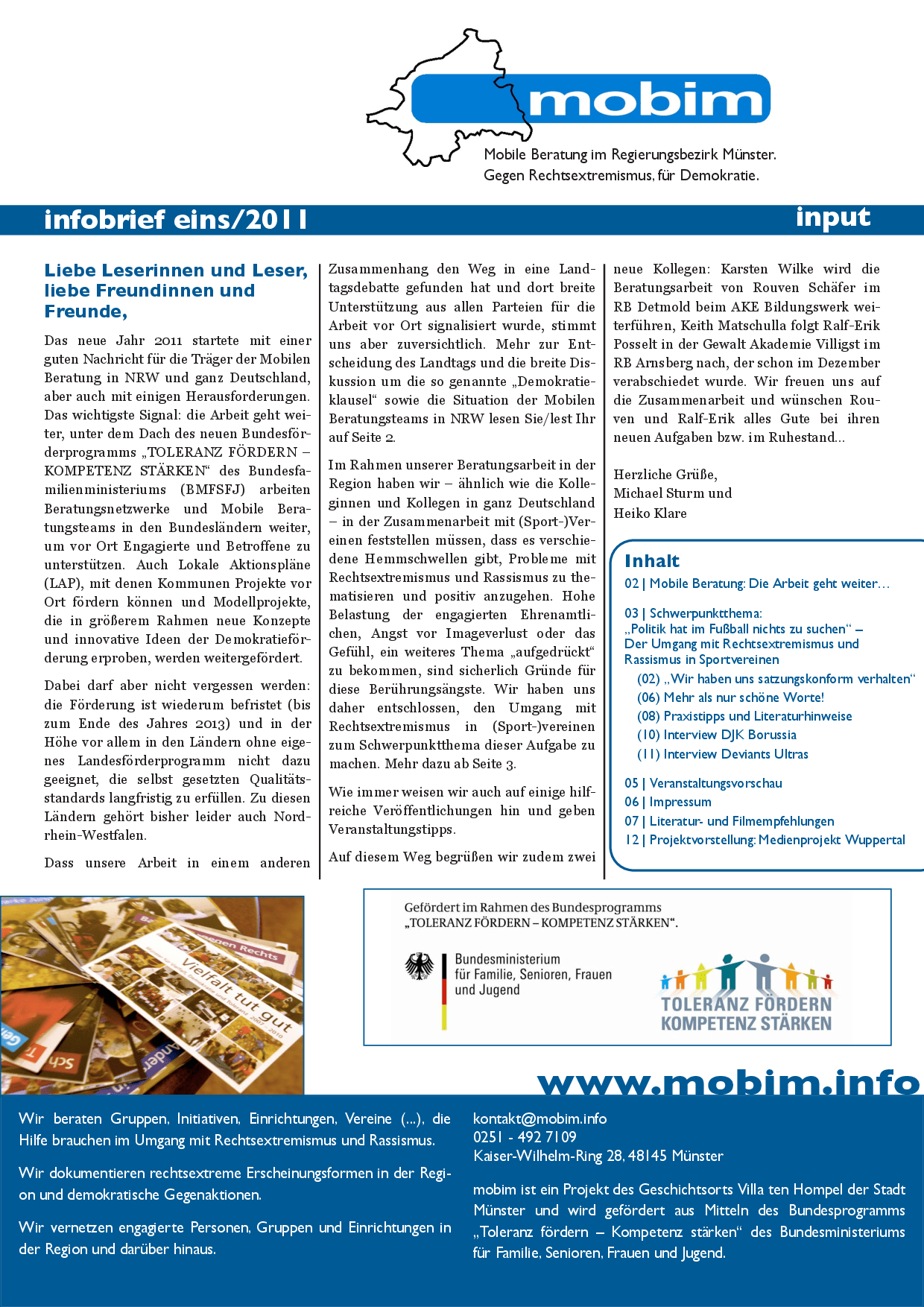 Cover von infobrief eins/2011