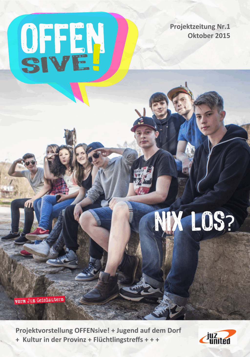 Cover von OFFENsive! Projektzeitung Nr. 1, Oktober 2015