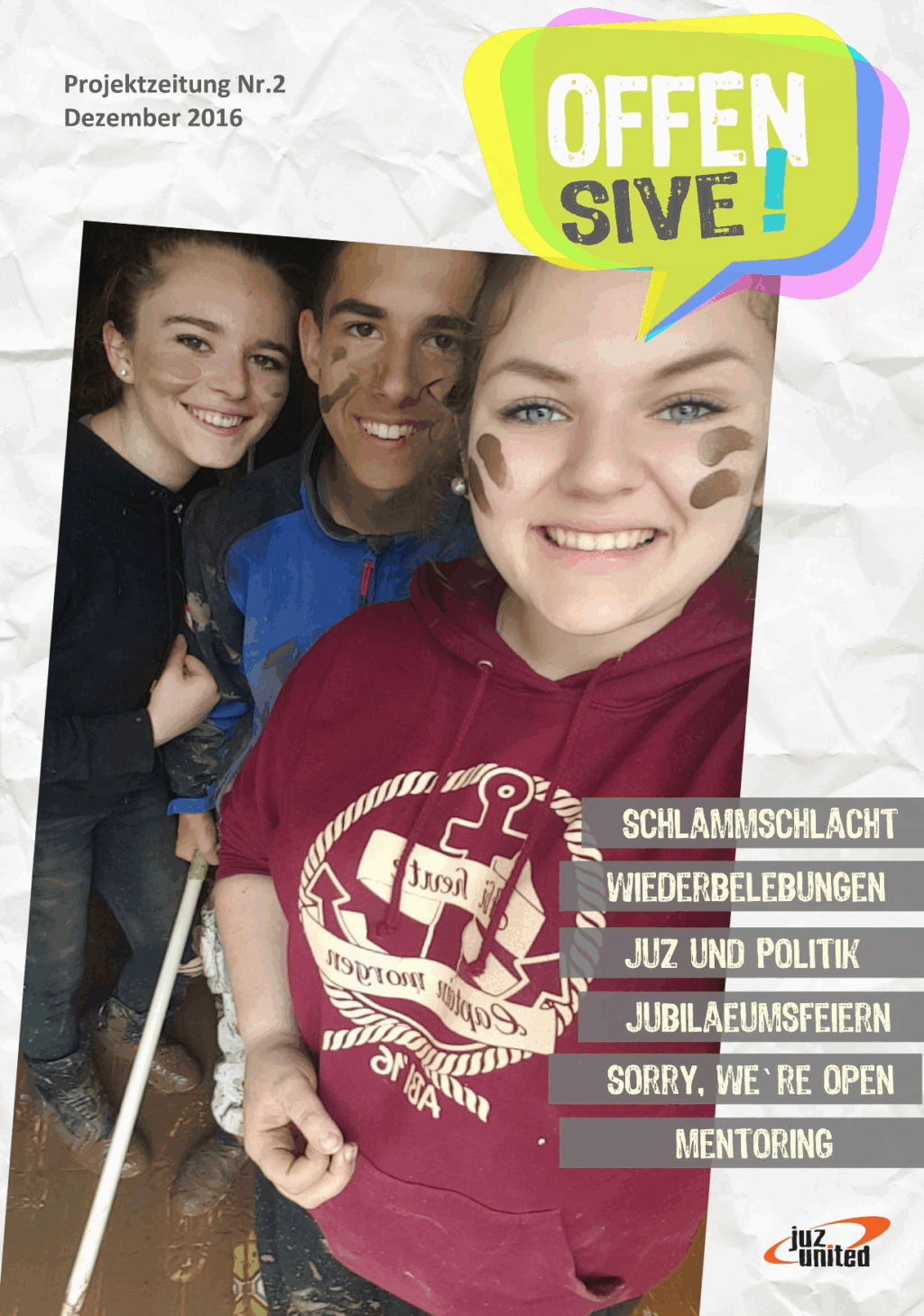 Cover von OFFENsive! Projektzeitung Nr. 2, Dezember 2016