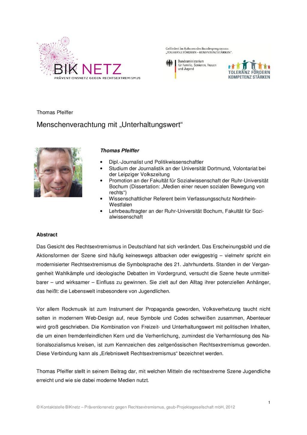 Cover von Menschenverachtung mit "Unterhaltungswert"