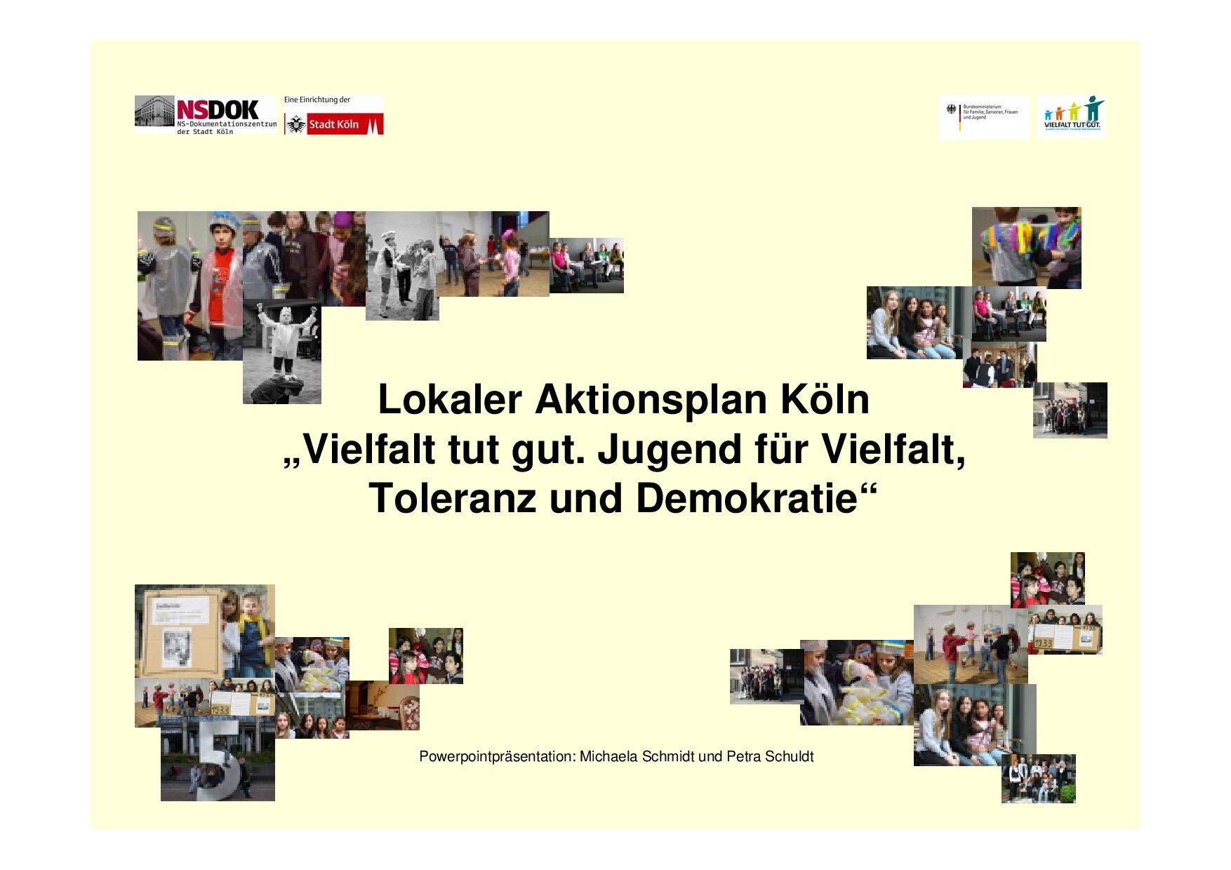 Cover von Powerpointpräsentation Lokaler Aktionsplan Köln