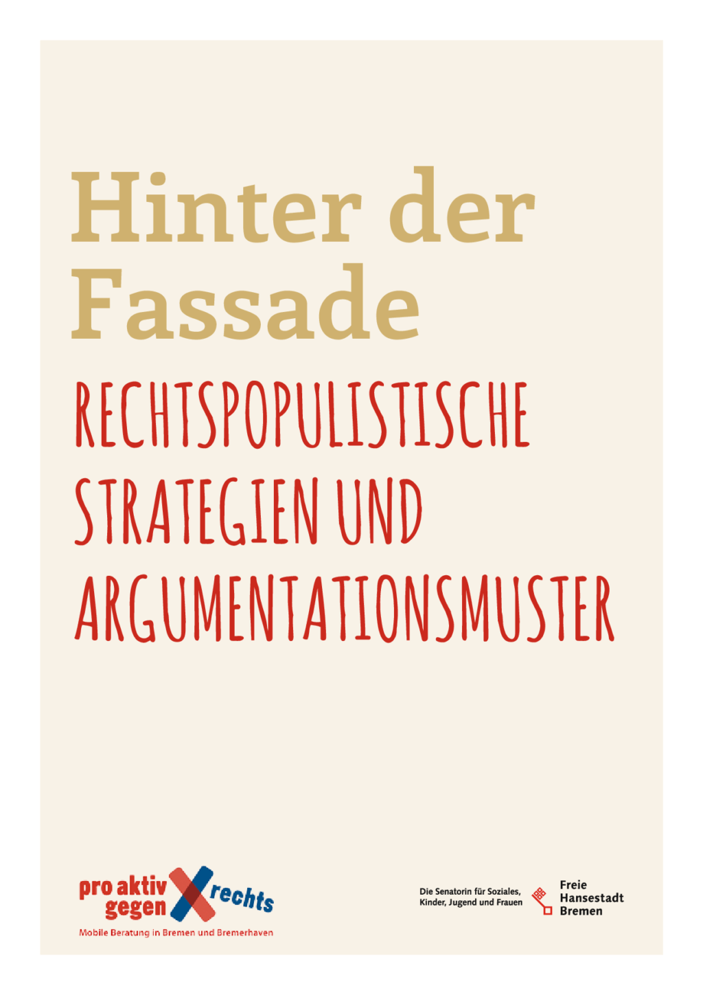 Cover von Hinter der Fassade! Rechtspopulistische Strategien und Argumentationsmuster