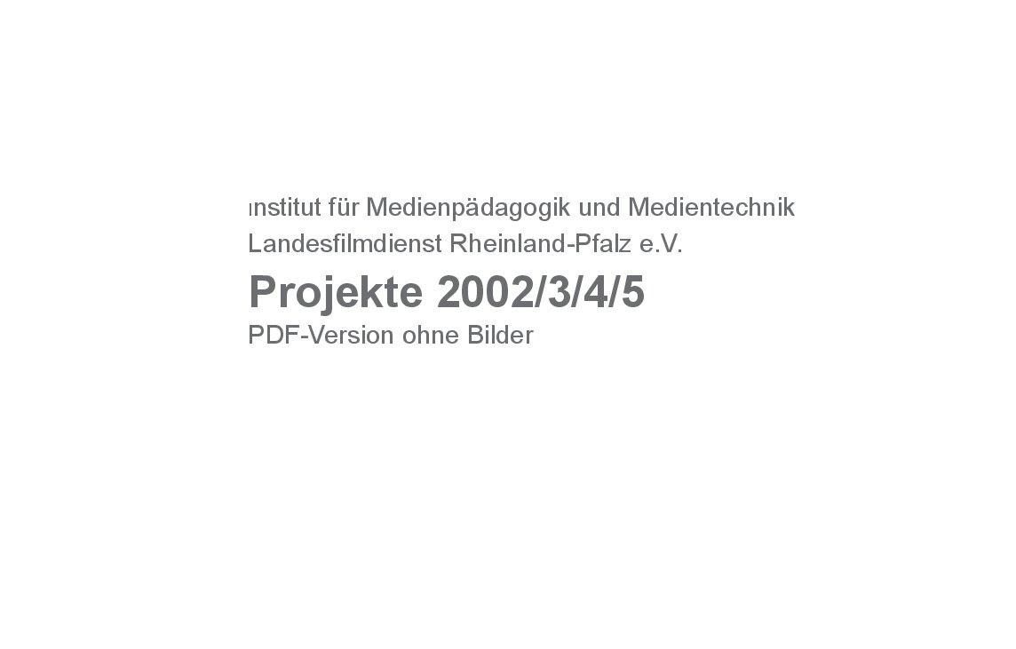 Cover von Projekte: 2002/3/4/5