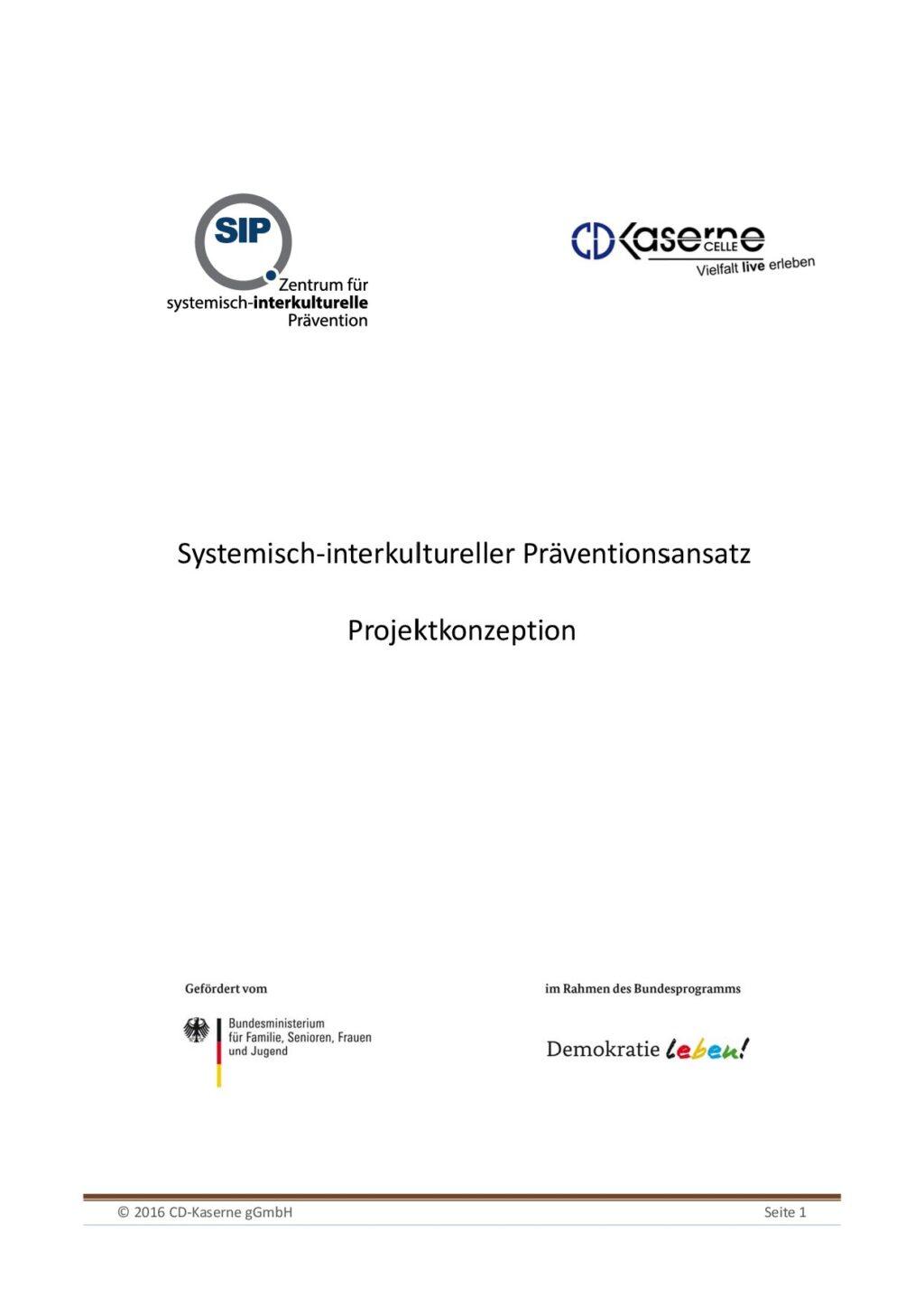 Cover von Systemisch‐interkultureller Präventionsansatz. Projektkonzeption
