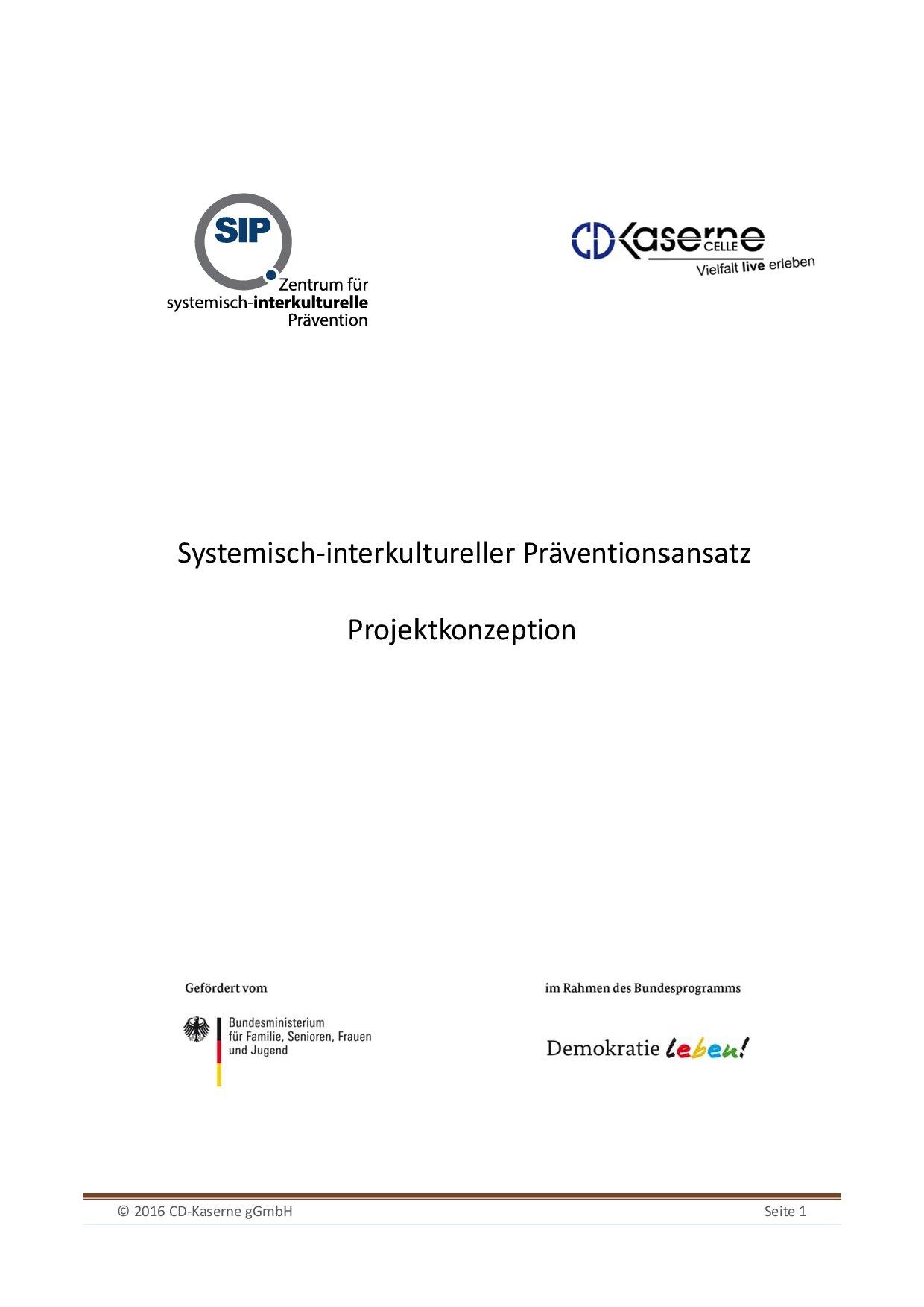 Cover von Systemisch‐interkultureller Präventionsansatz. Projektkonzeption