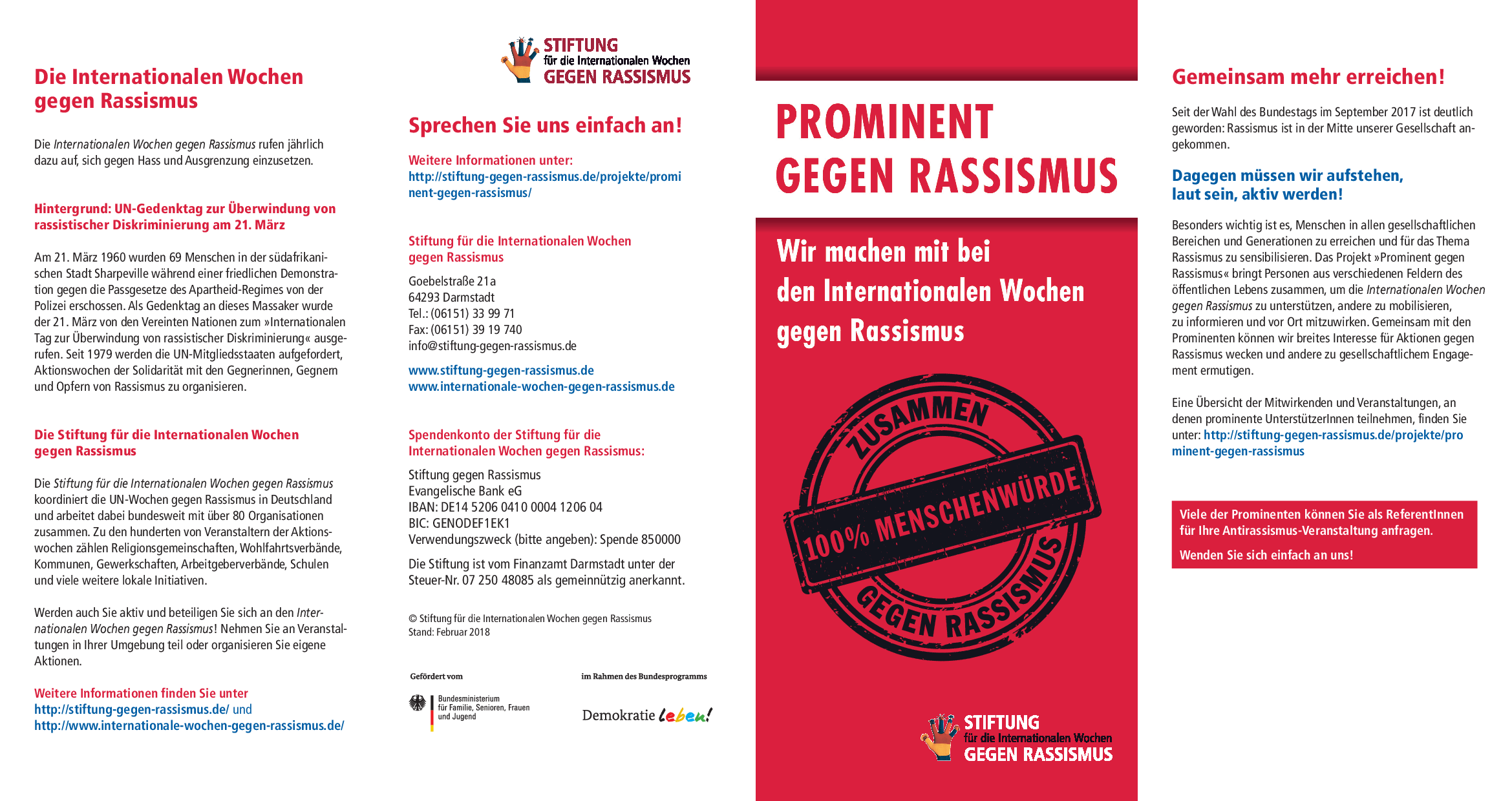 Cover von Prominent gegen Rassismus