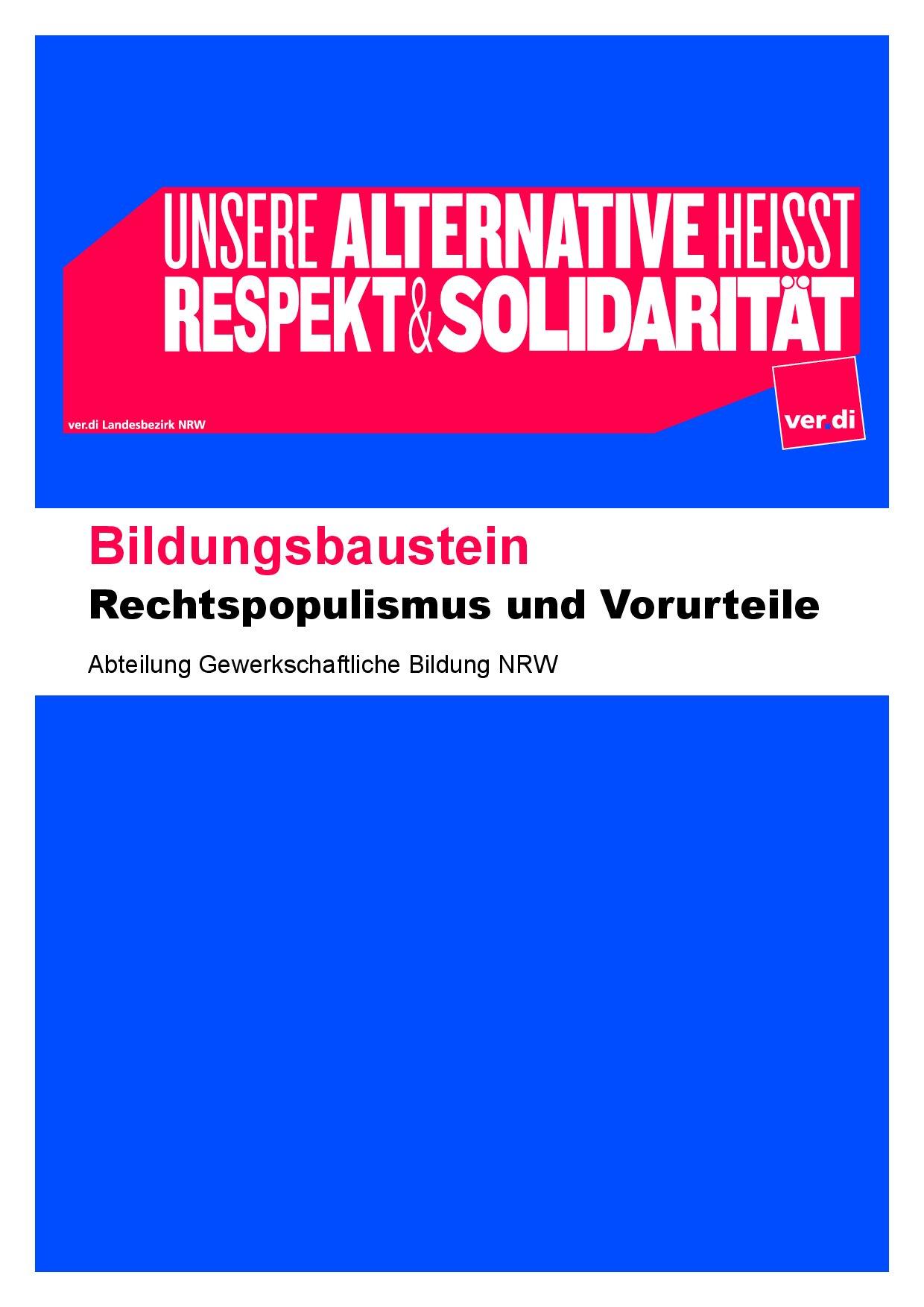 Cover von Bildungsbaustein Rechtsextremismus und Vorurteile