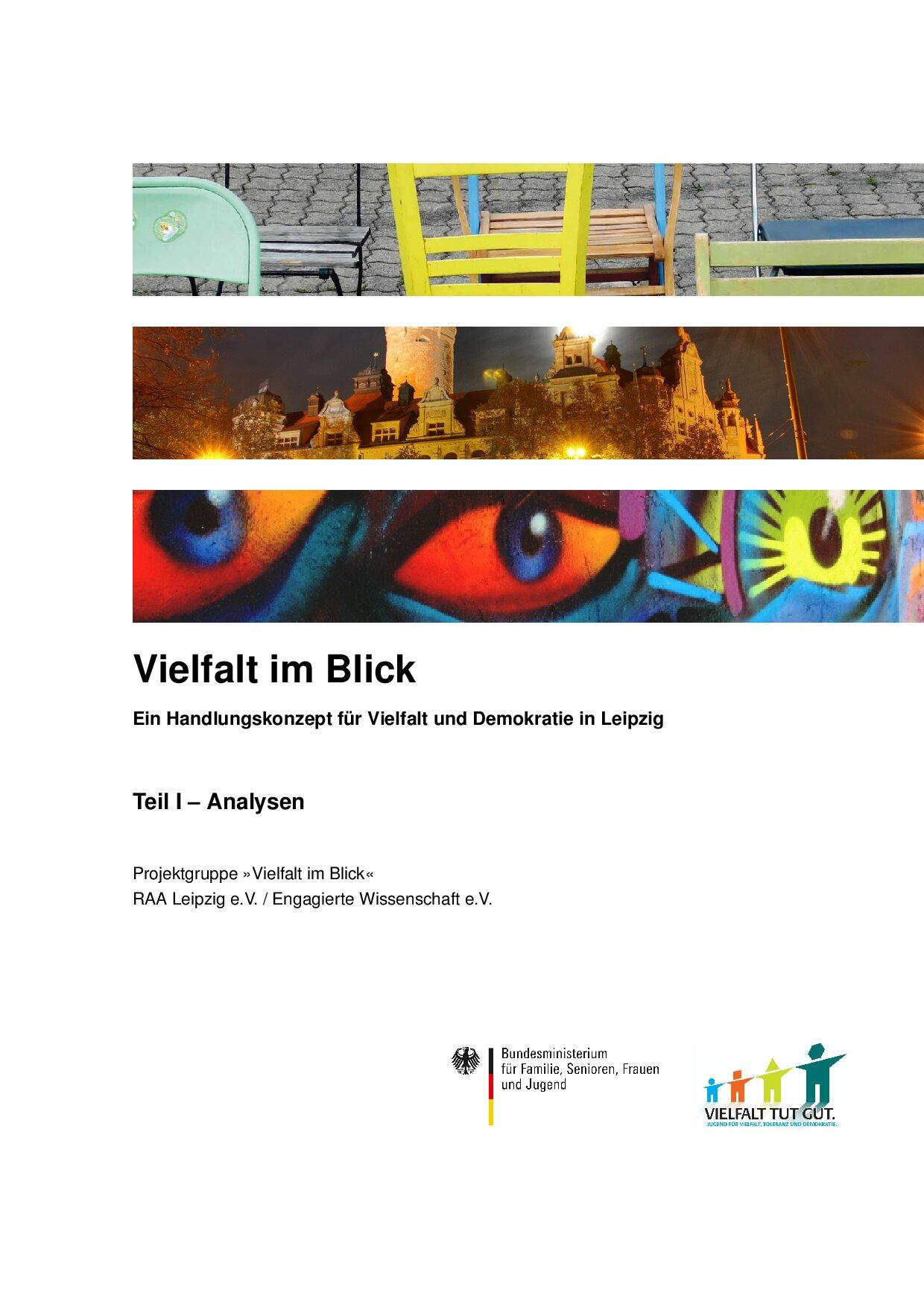 Cover von Vielfalt im Blick. Ein Handlungskonzept für Vielfalt und Demokratie in Leipzig. Teil I – Analysen