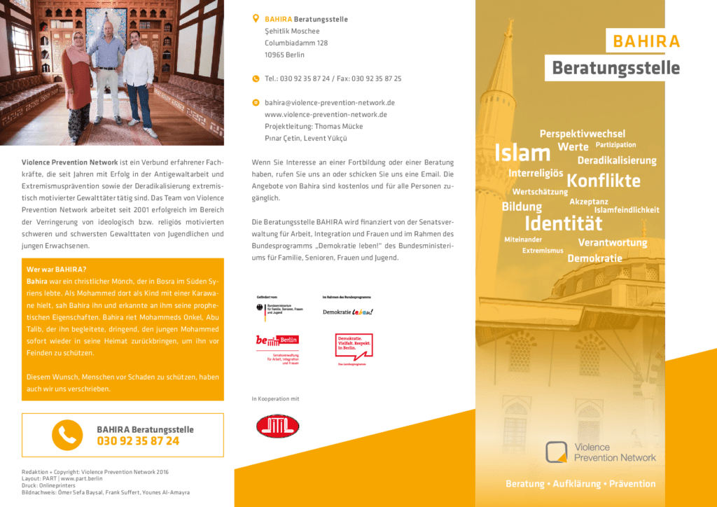 Cover von BAHIRA Beratungsstelle. Beratung, Aufklärung, Prävention