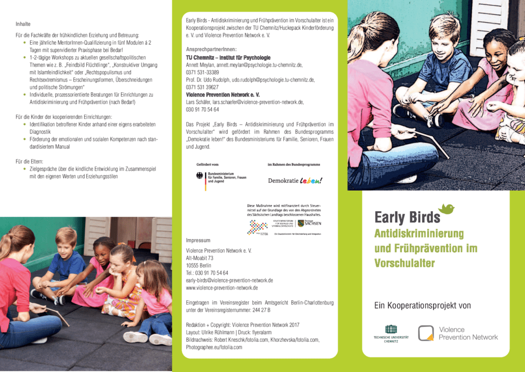 Cover von Early Birds. Antidiskriminierung und Frühprävention im Vorschulalter