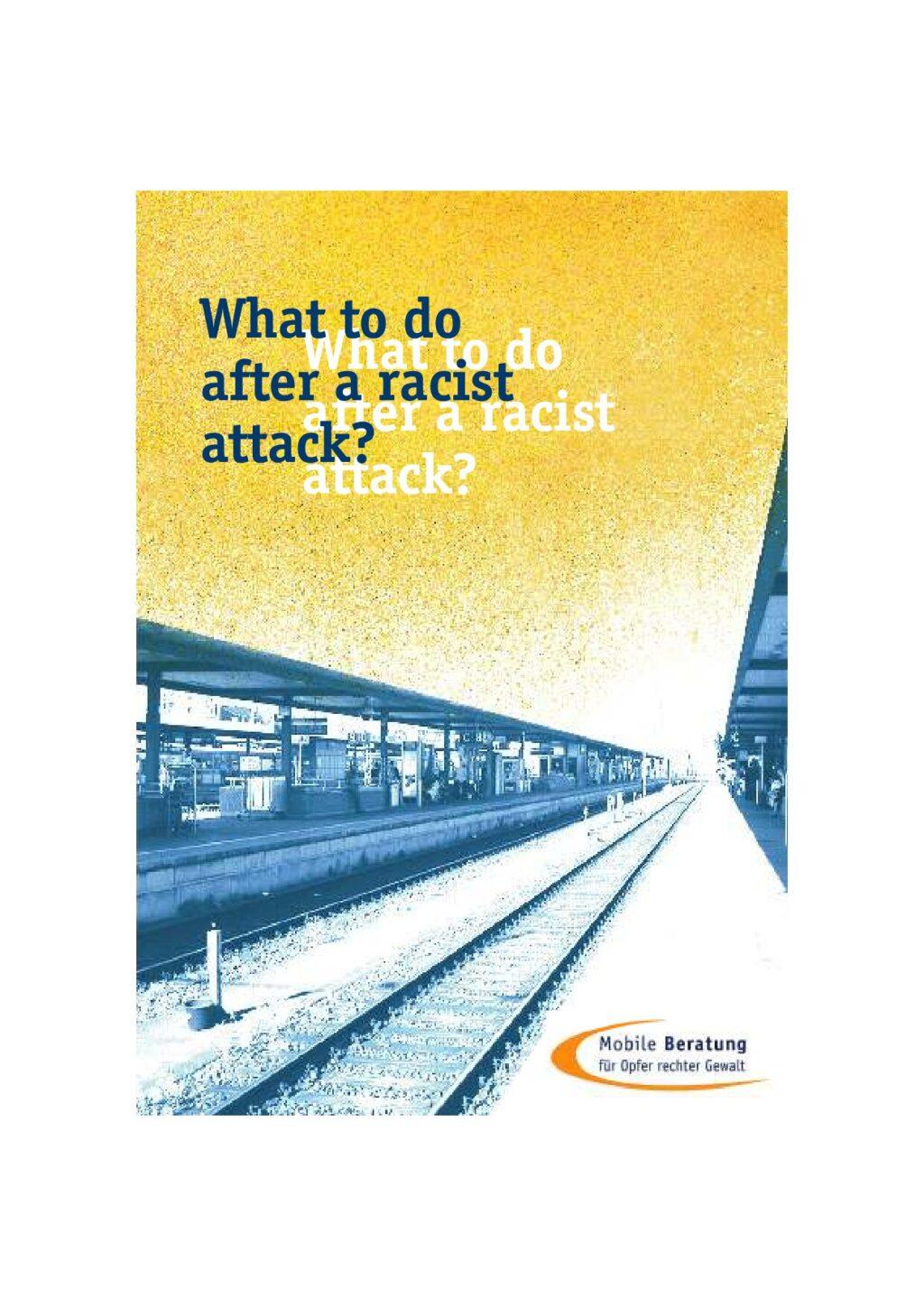 Cover von What to do after a racist attack?