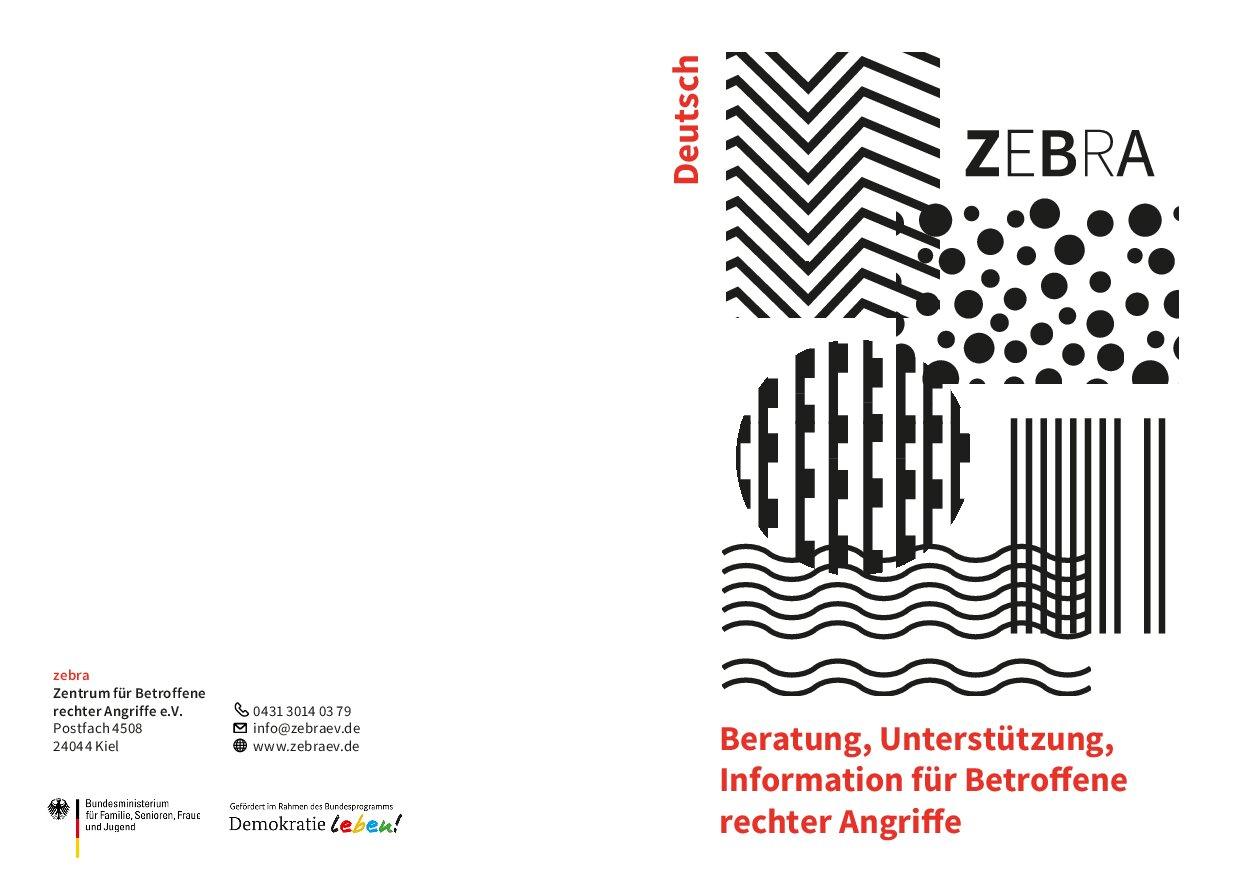 Cover von Beratung, Unterstützung, Information für Betroffene rechter Angriffe