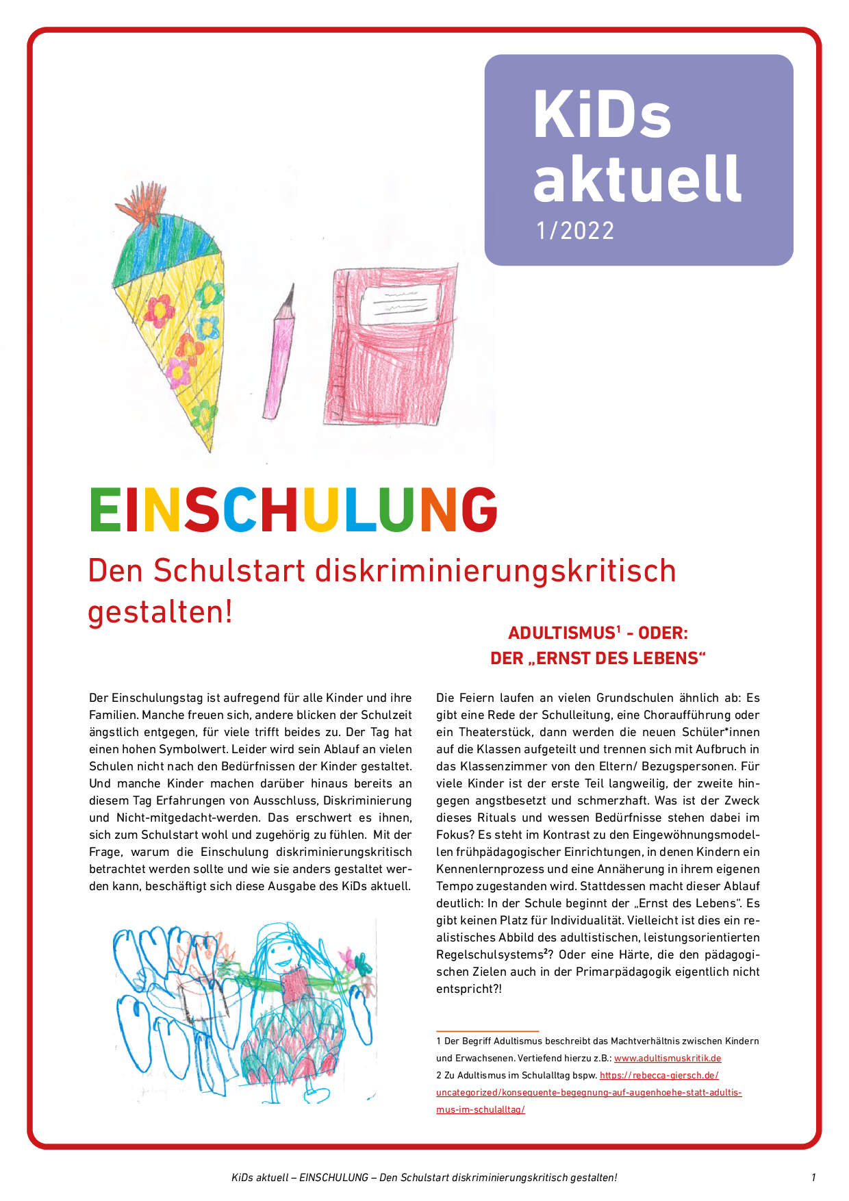 Cover von EINSCHULUNG. Den Schulstart diskriminierungskritisch gestalten!