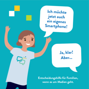 Cover von Mikas erstes Smartphone. Entscheidungshilfen für Familien, wenn es um Medien geht.