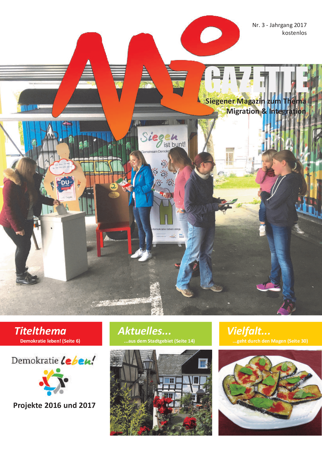 Cover von Migazette Nr. 3 Siegener Magazin zum Thema Migration & Integration