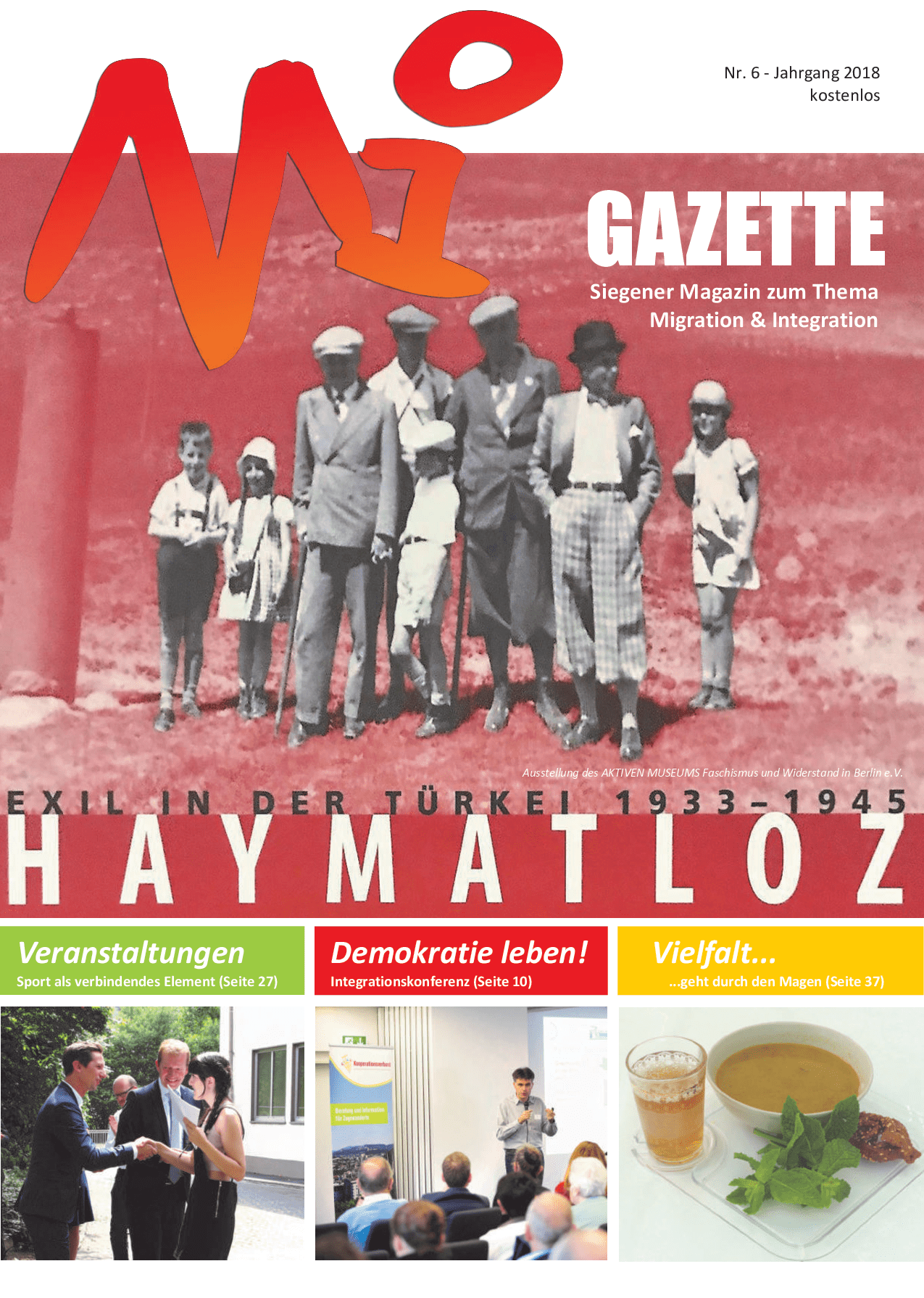 Cover von Migazette Nr. 6 Siegener Magazin zum Thema Migration & Integration