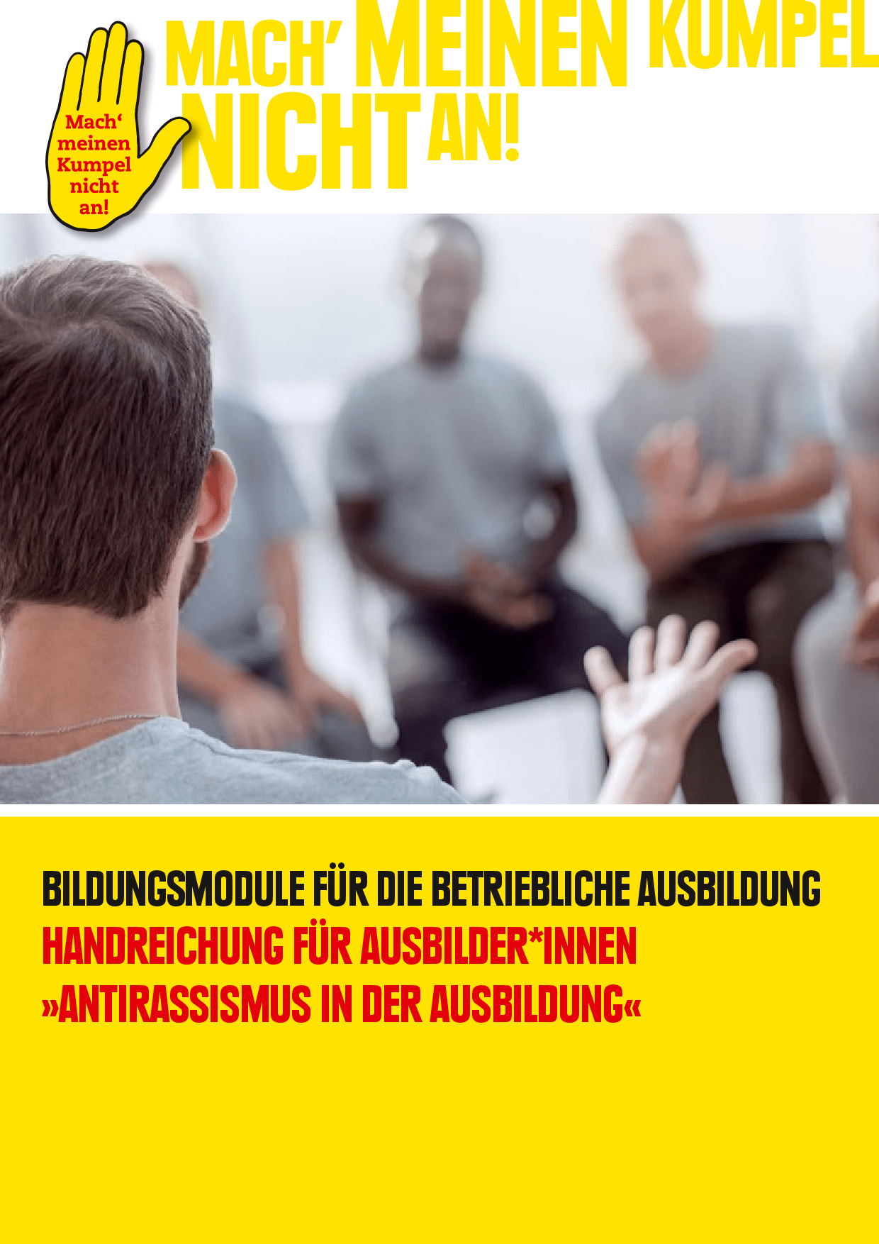 Cover von Bildungsmodule für die betriebliche Ausbildung. Handreichung für Ausbilder*innen. »Antirassismus in der Ausbildung«