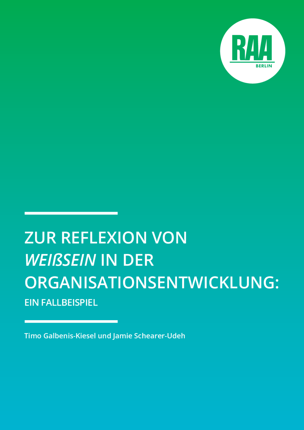 Cover von Zur Reflexion von Weißsein in der Organisationsentwicklung. Ein Fallbeispiel