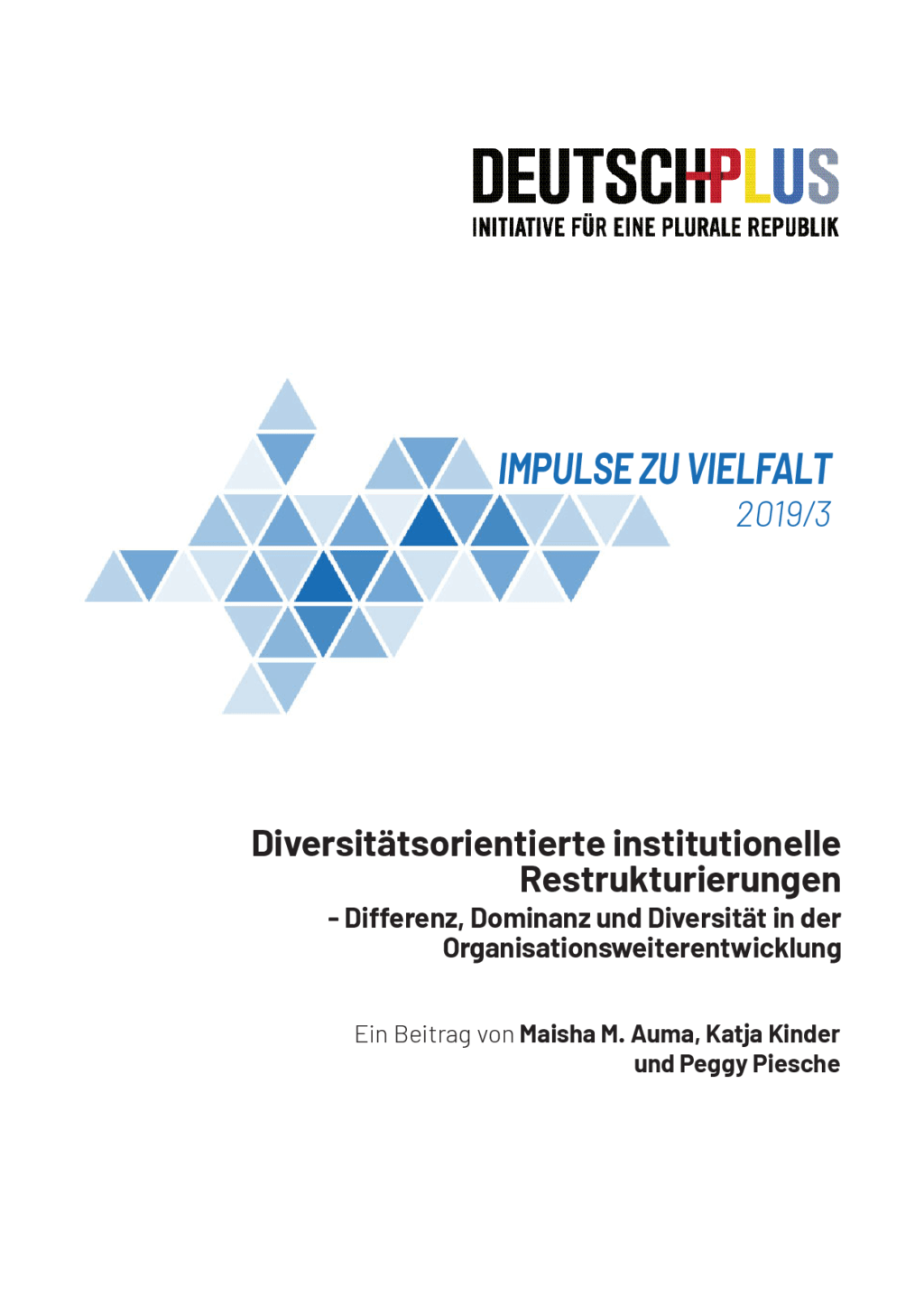 Cover von Impulse zu Vielfalt 2019/3. Diversitätsorientierte institutionelle Restrukturierungen – Differenz, Dominanz und Diversität in der Organisationsweiterentwicklung
