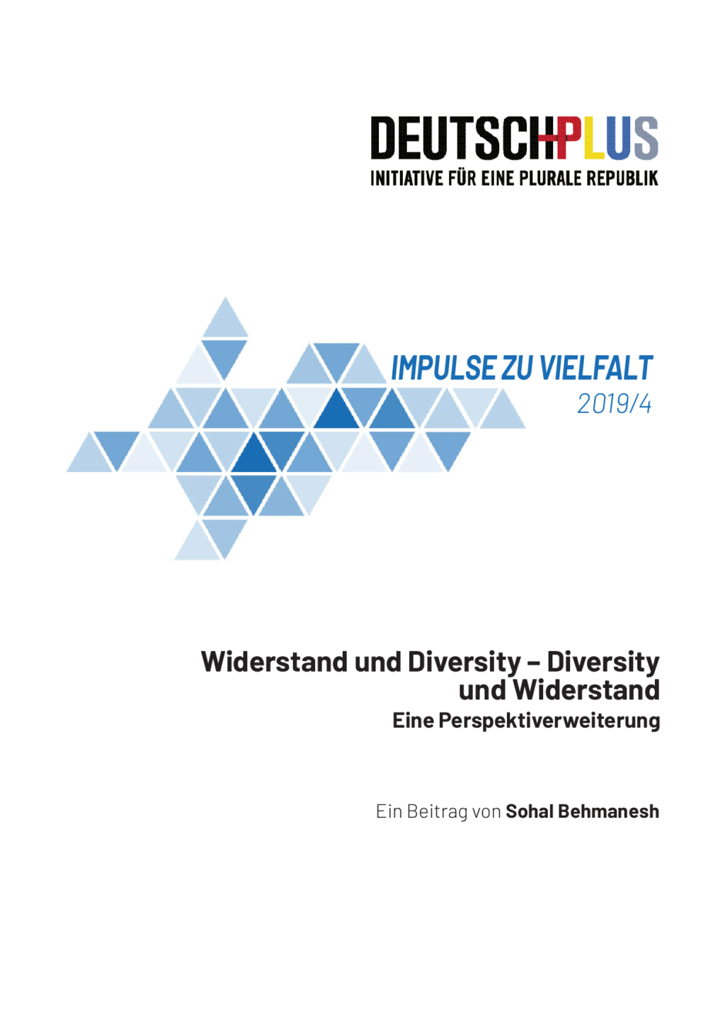Cover von Impulse zu Vielfalt 2019/4. Widerstand und Diversity – Diversity und Widerstand. Eine Perspektiverweiterung