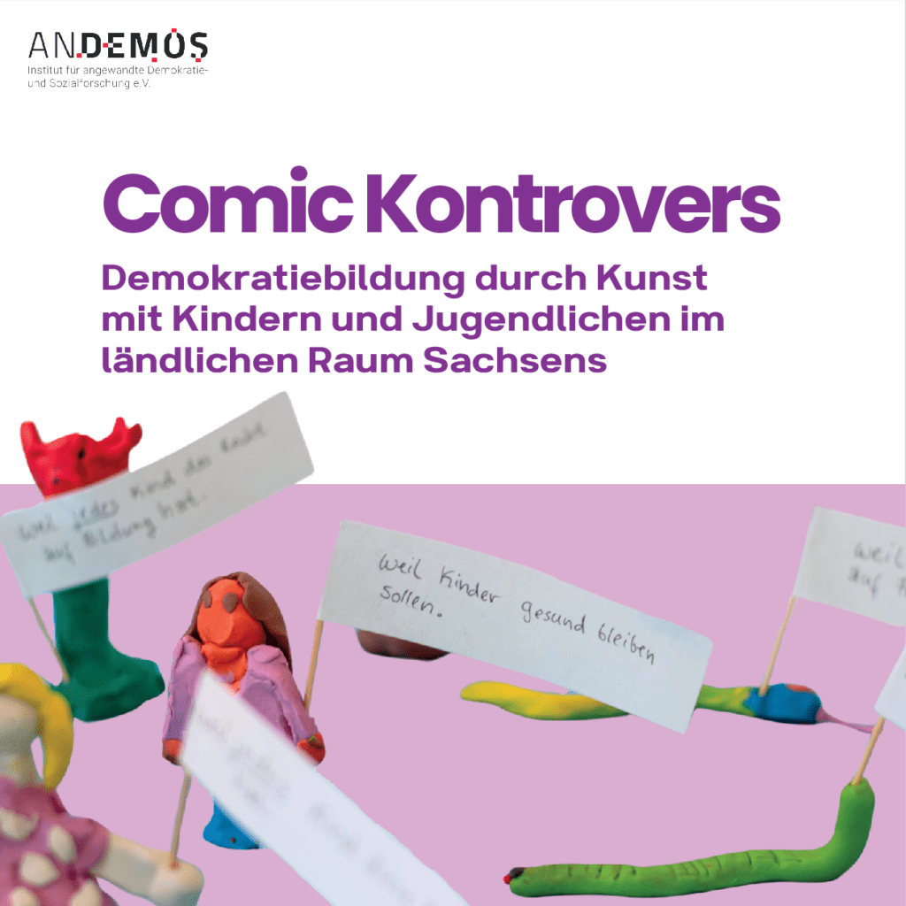 Cover von Comic Kontrovers. Demokratiebildung durch Kunst mit Kindern und Jugendlichen im ländlichen Raum Sachsens