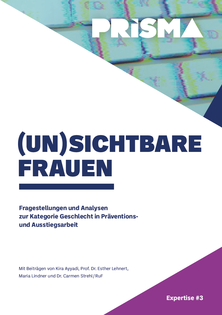 Cover von Expertise #3: (UN)SICHTBARE FRAUEN. Fragestellungen und Analysen zur Kategorie Geschlecht in Präventions und Ausstiegsarbeit