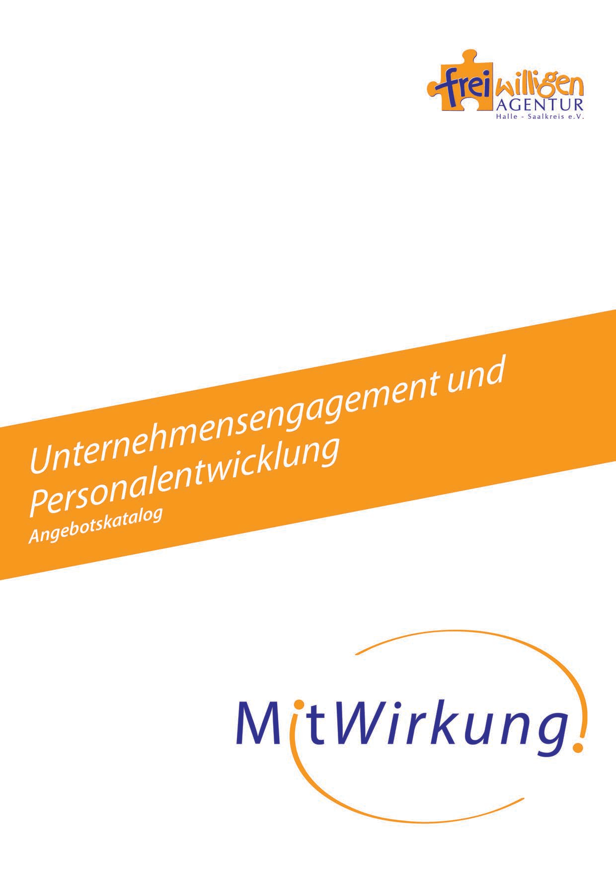Cover von MitWirkung! Unternehmensengagement und Personalentwicklung. Angebotskatalog