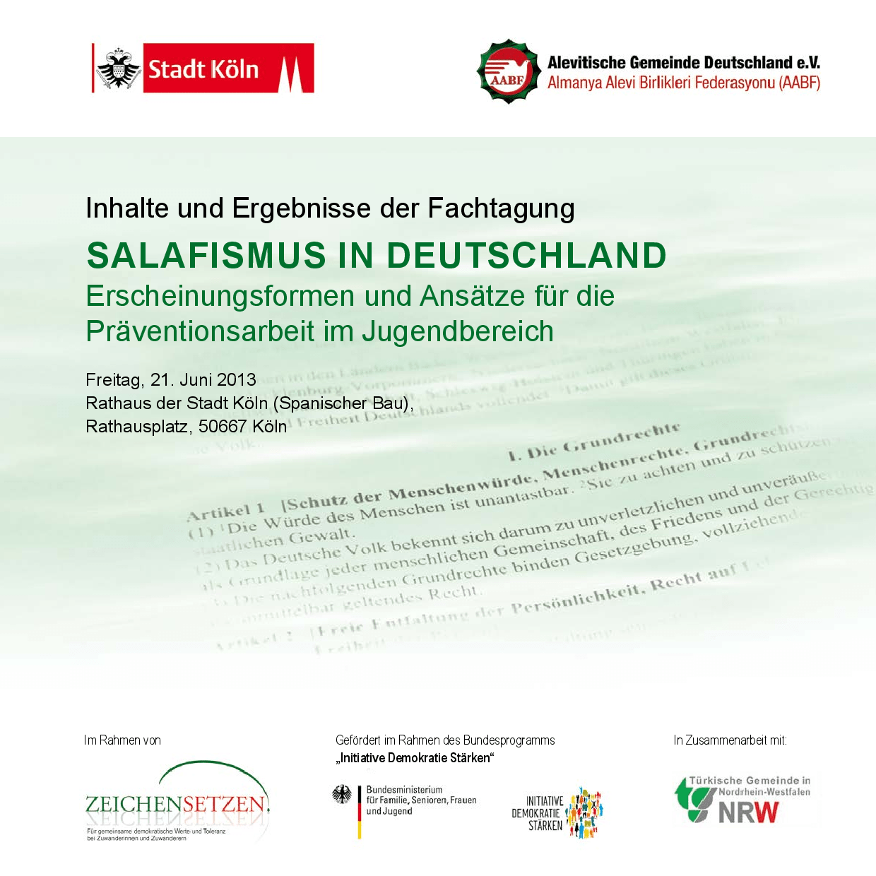 Cover von Salafismus in Deutschland. Erscheinungsformen und Ansätze für die Präventionsarbeit im Jugendbereich