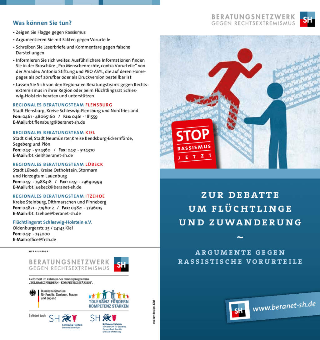 Cover von STOP Rassismus jetzt. Zur Debatte um Flüchtlinge und Zuwanderung. Argumente gegen rassistische Vorurteile