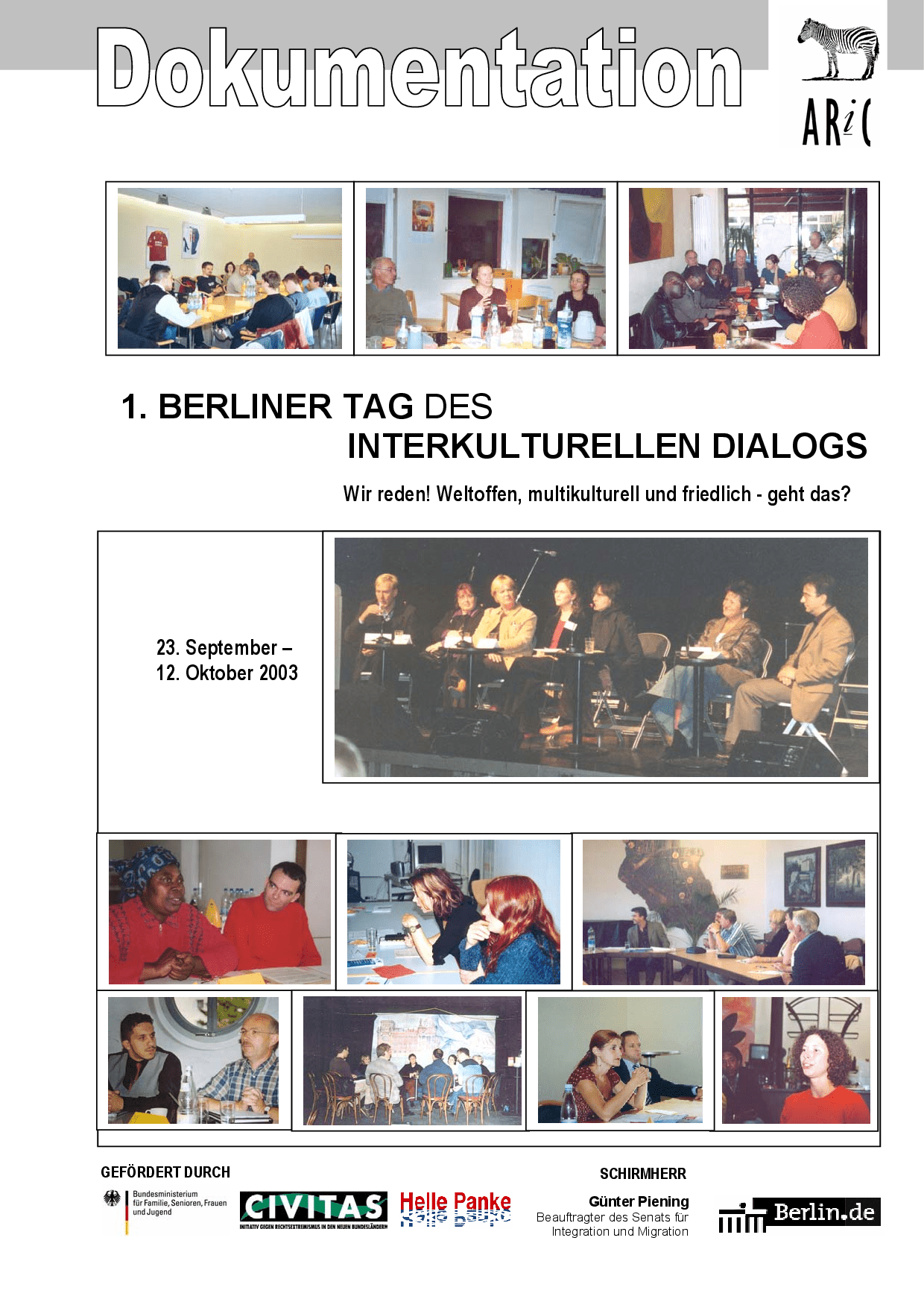 Cover von 1. Berliner Tag des Interkulturellen Dialogs. Wir reden! Weltoffen, multikulturell und friedlich – geht das?