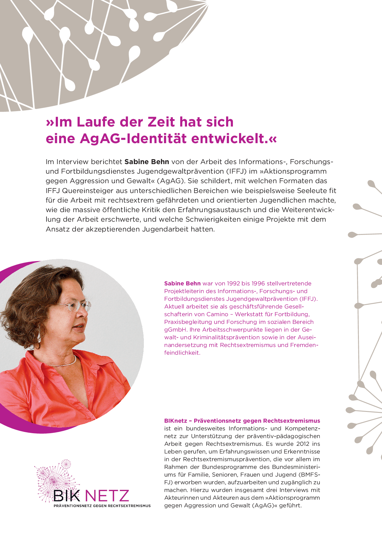 Cover von "Im Laufe der Zeit hat sich eine AgAG-Identität entwickelt."