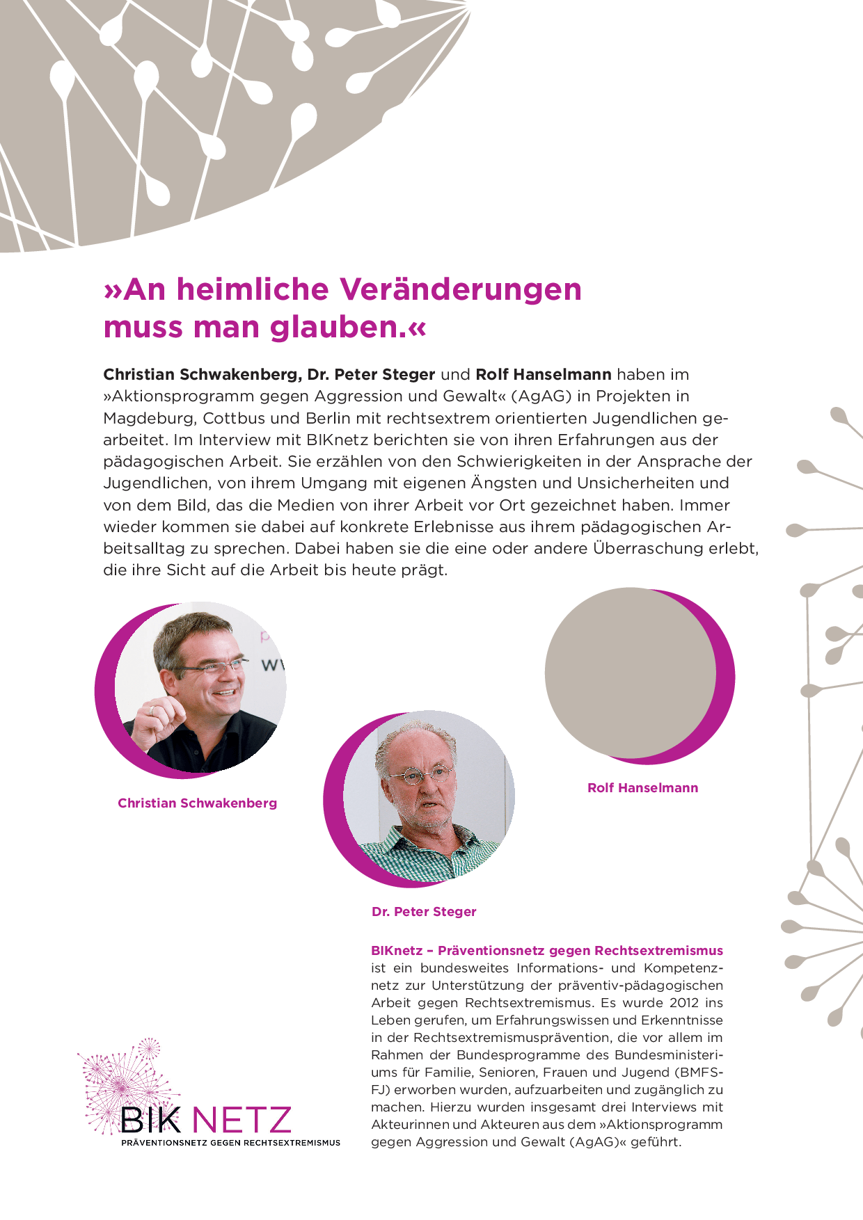 Cover von "An heimliche Veränderungen muss man glauben"