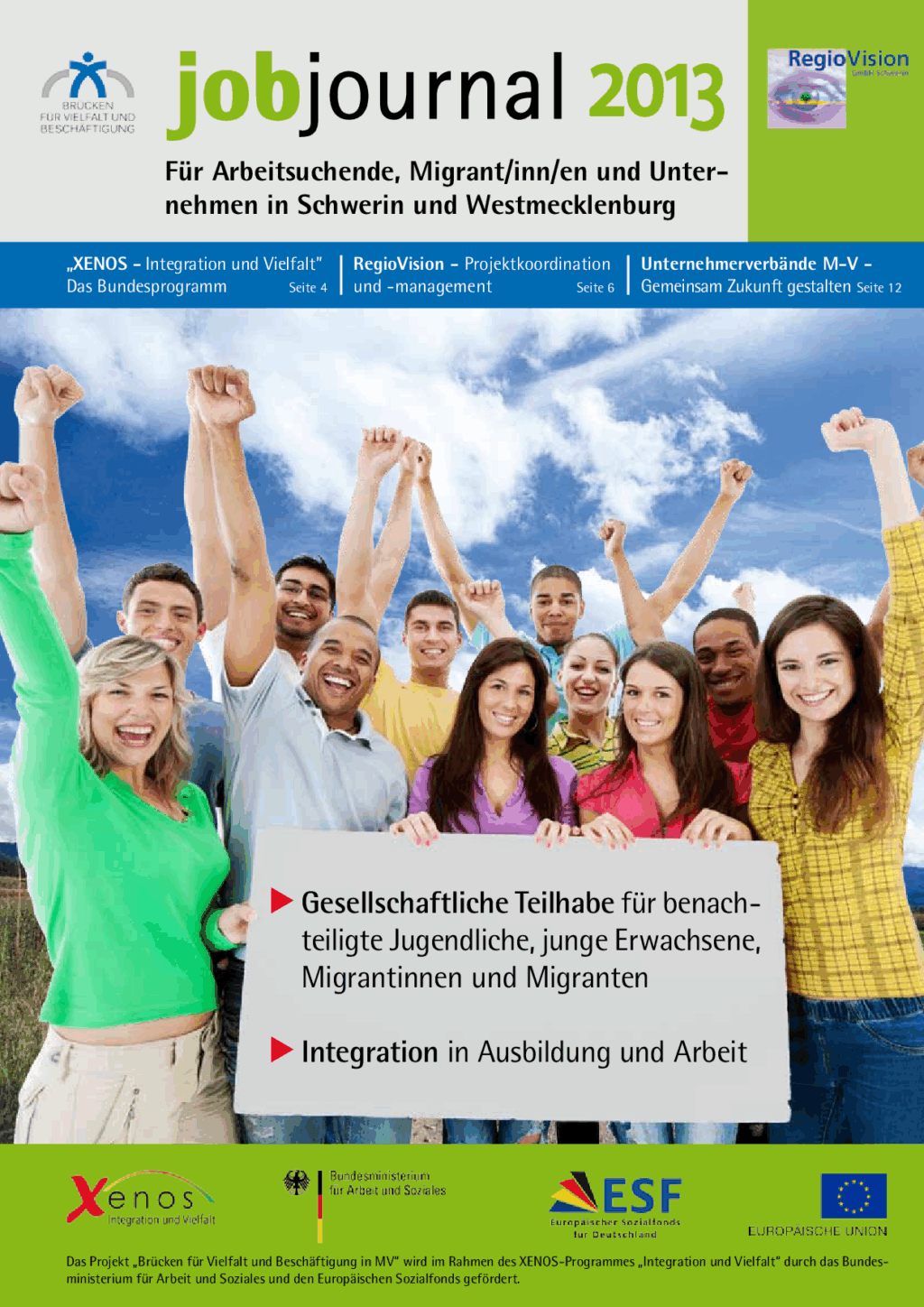 Cover von Jobjournal 2013. Für Arbeitsuchende, Migrant/inn/en und Unternehmen in Schwerin und Westmecklenburg