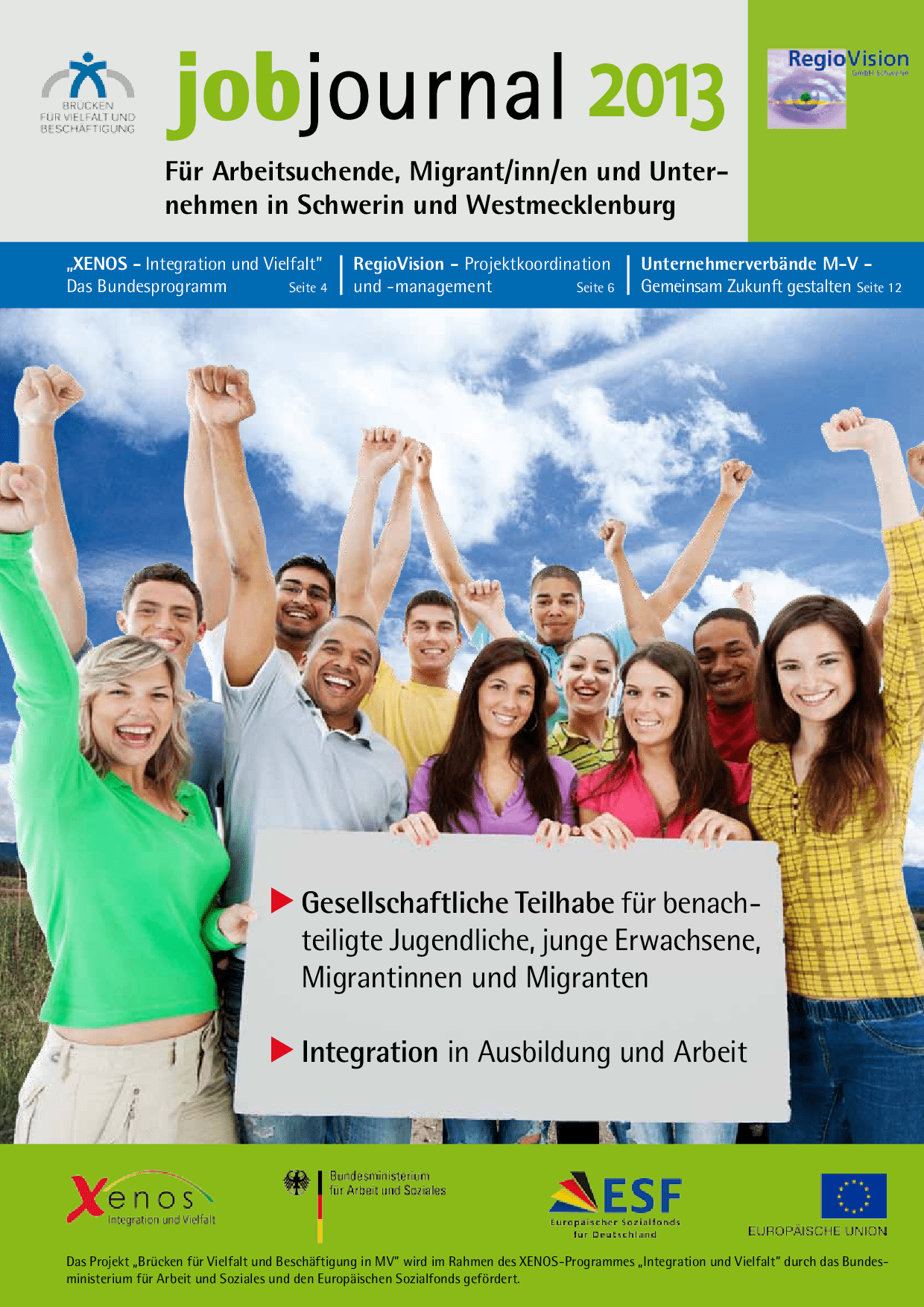 Cover von Jobjournal 2013. Für Arbeitsuchende, Migrant/inn/en und Unternehmen in Schwerin und Westmecklenburg