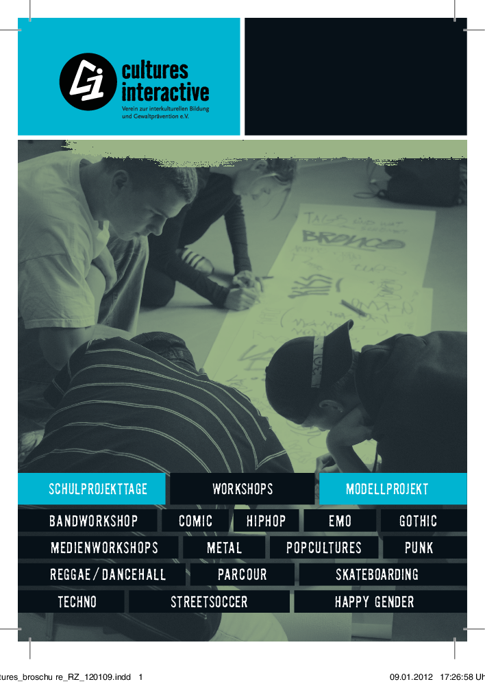 Cover von Cultures interactive Verein zur interkulturellen Bildung und Gewaltprävention e. V. Broschüre