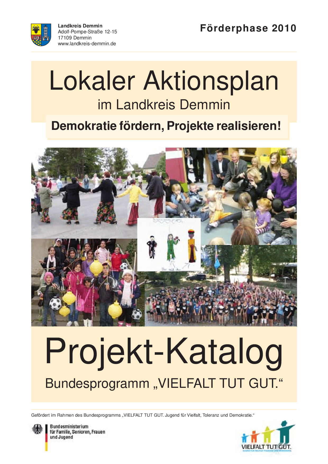 Cover von Lokaler Aktionsplan im Landkreis Demmin Demokratie fördern, Projekte realisieren! Projektkatalog 2