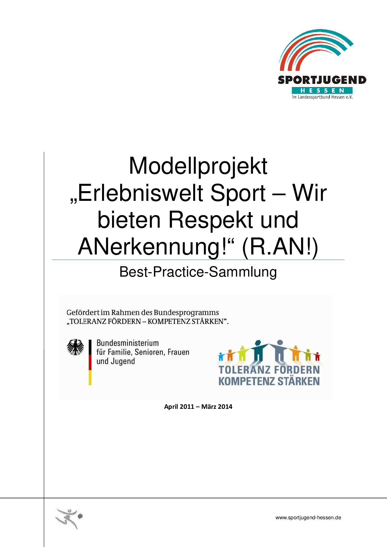 Cover von Modellprojekt "Erlebniswelt Sport – Wir bieten Respekt und Anerkennung!" (R.AN!)