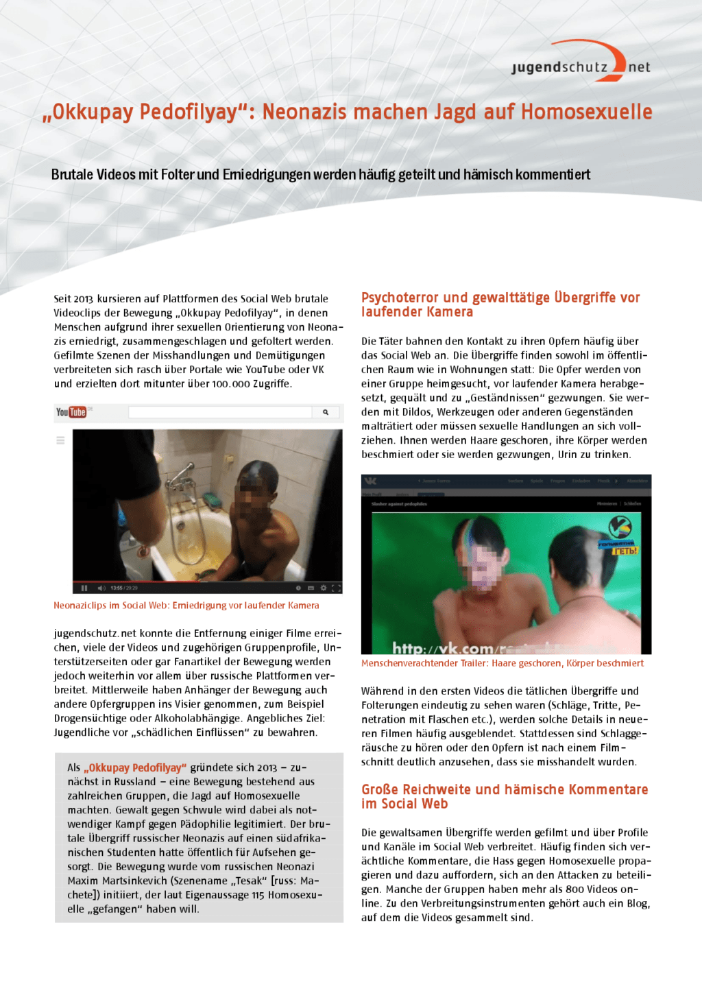 Cover von "Okkupay Pedofilayay": Neonazis machen Jagd auf Homosexuelle