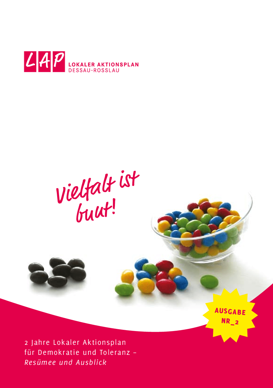 Cover von Lokaler Aktionsplan Dessau-Roßlau. 2 Jahre Lokaler Aktionsplan für Demokratie und Toleranz. Resümee, Diskurs und Ausblick