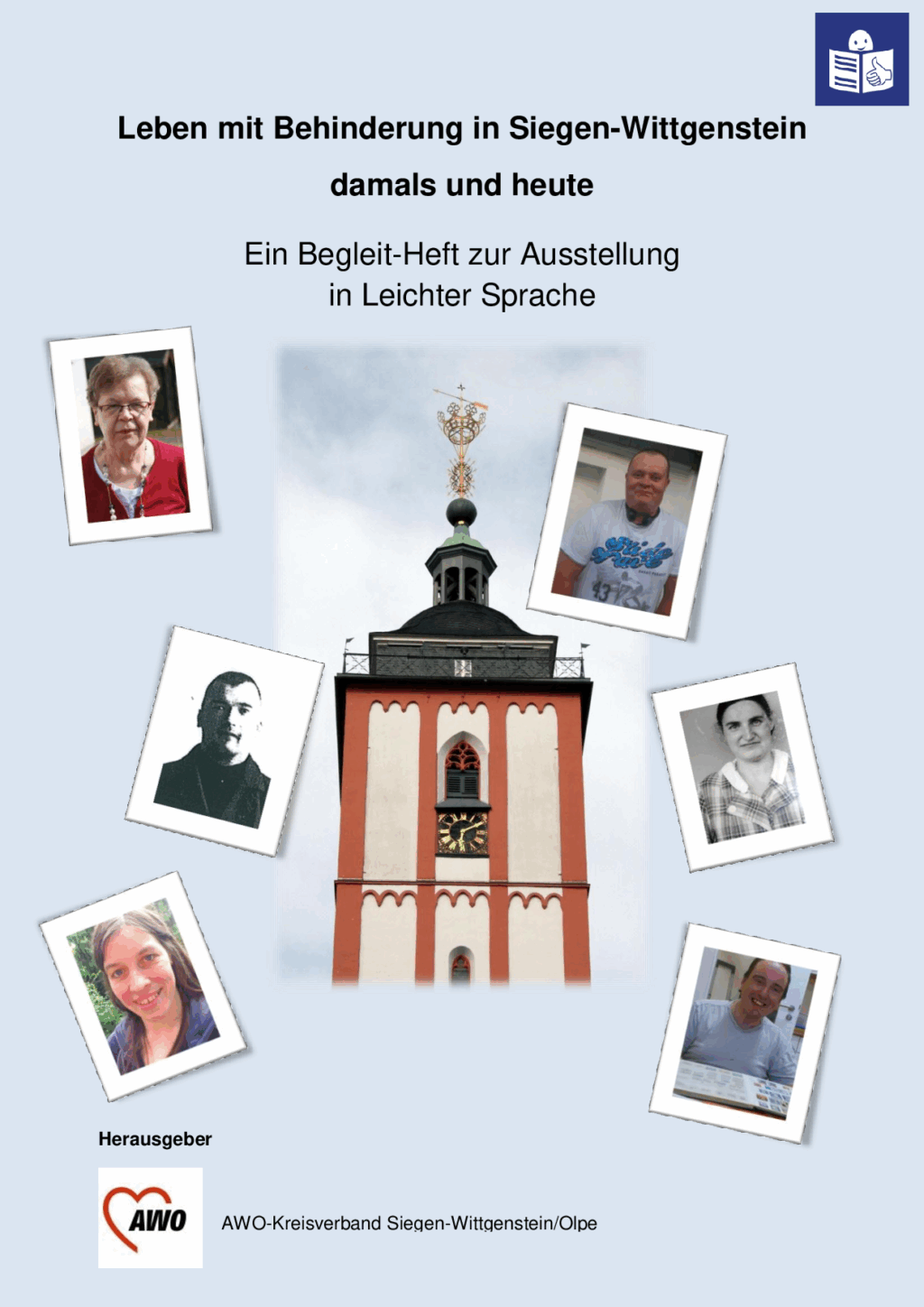 Cover von Leben mit Behinderung in Siegen-Wittgenstein damals und heute. Ein Begleit-Heft zur Ausstellung in Leichter Sprache