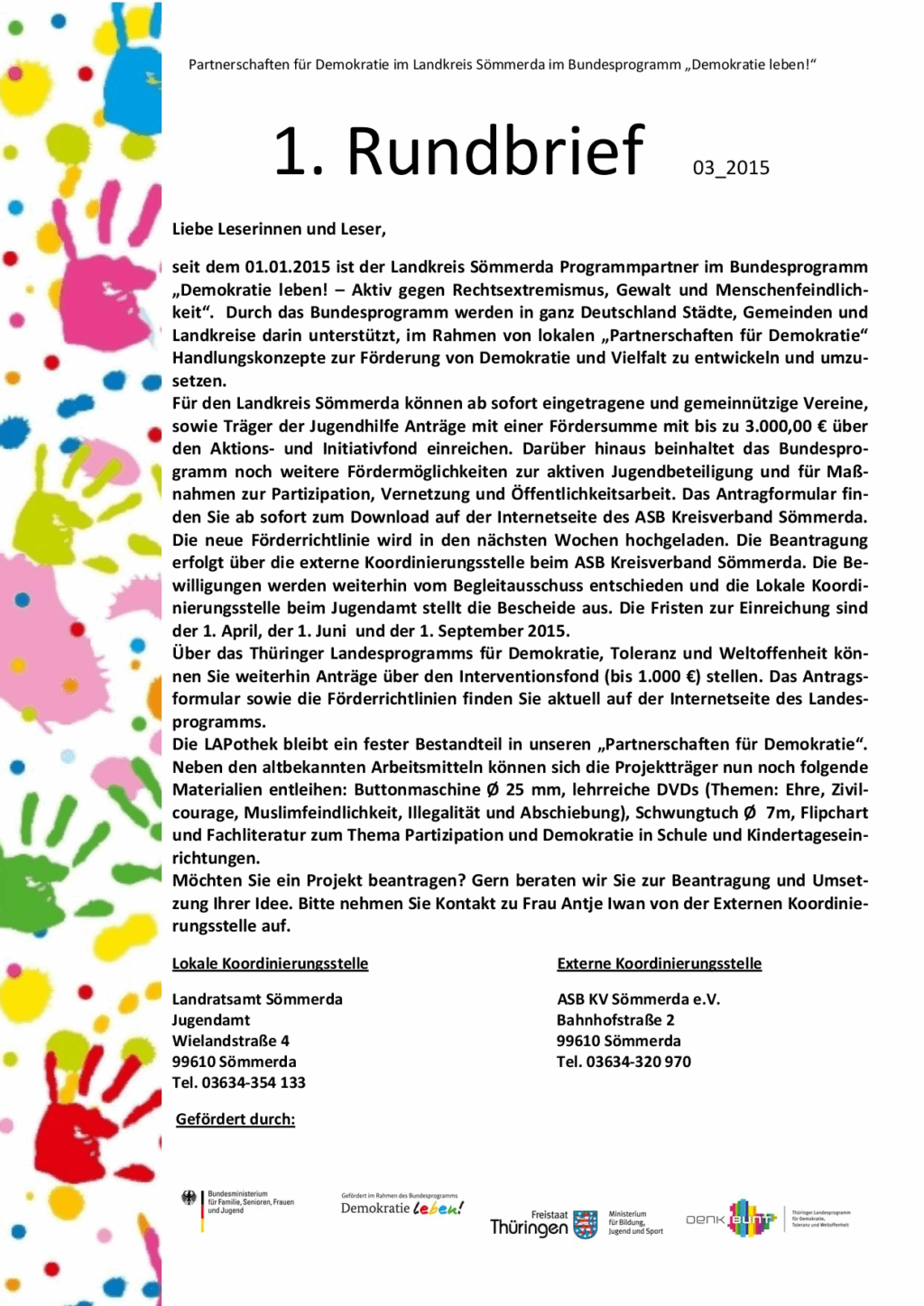 Cover von 1. Rundbrief 03_2015