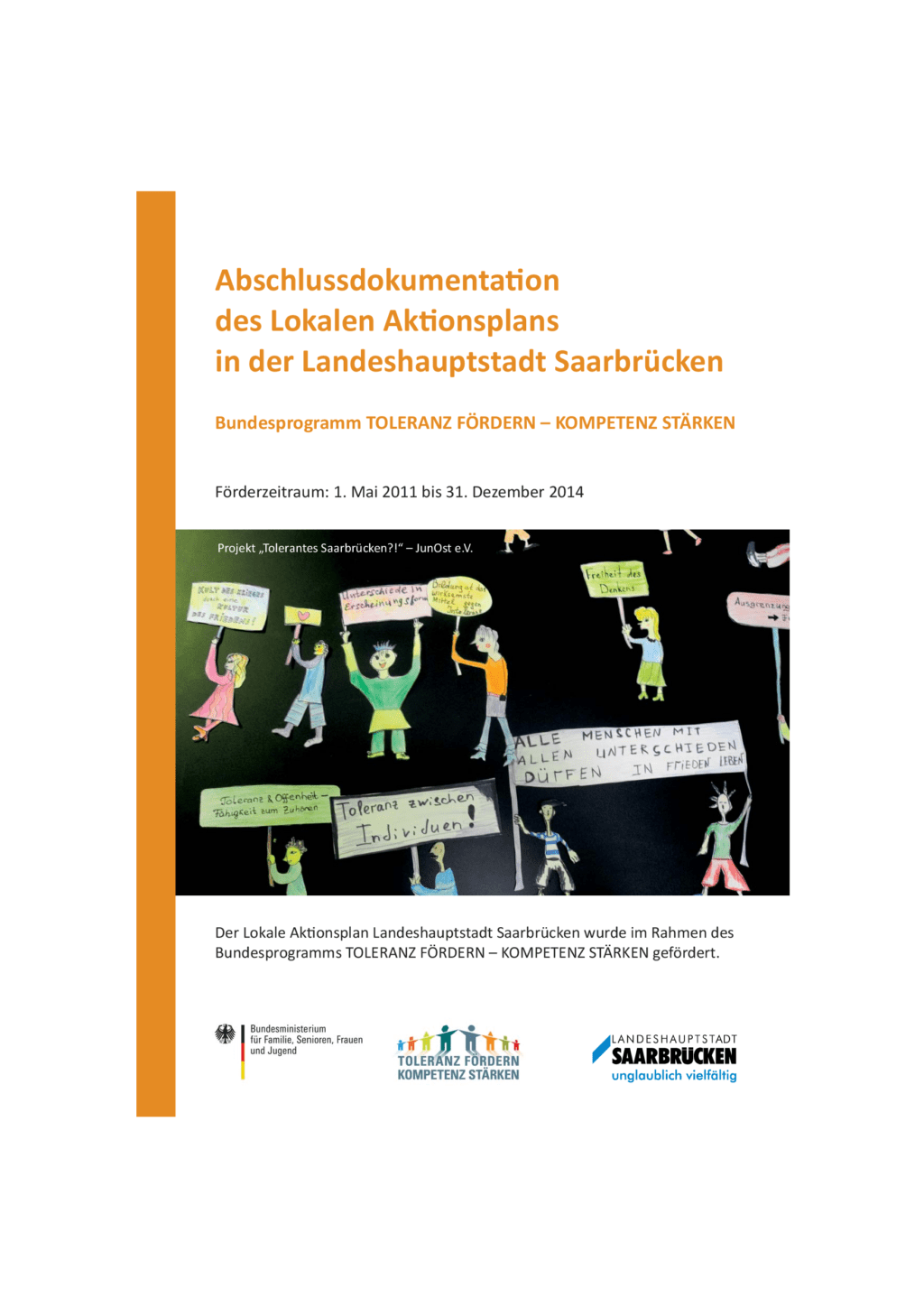 Cover von Abschlussdokumentation des Lokalen Aktionsplans in der Landeshauptstadt Saarbrücken