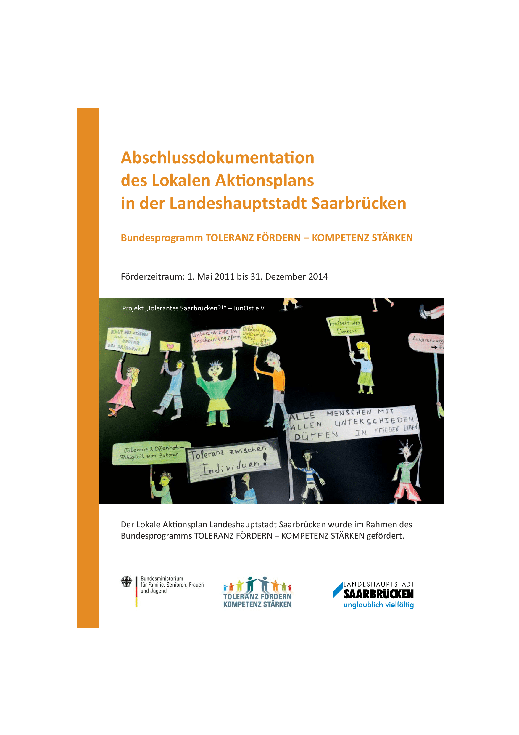 Cover von Abschlussdokumentation des Lokalen Aktionsplans in der Landeshauptstadt Saarbrücken