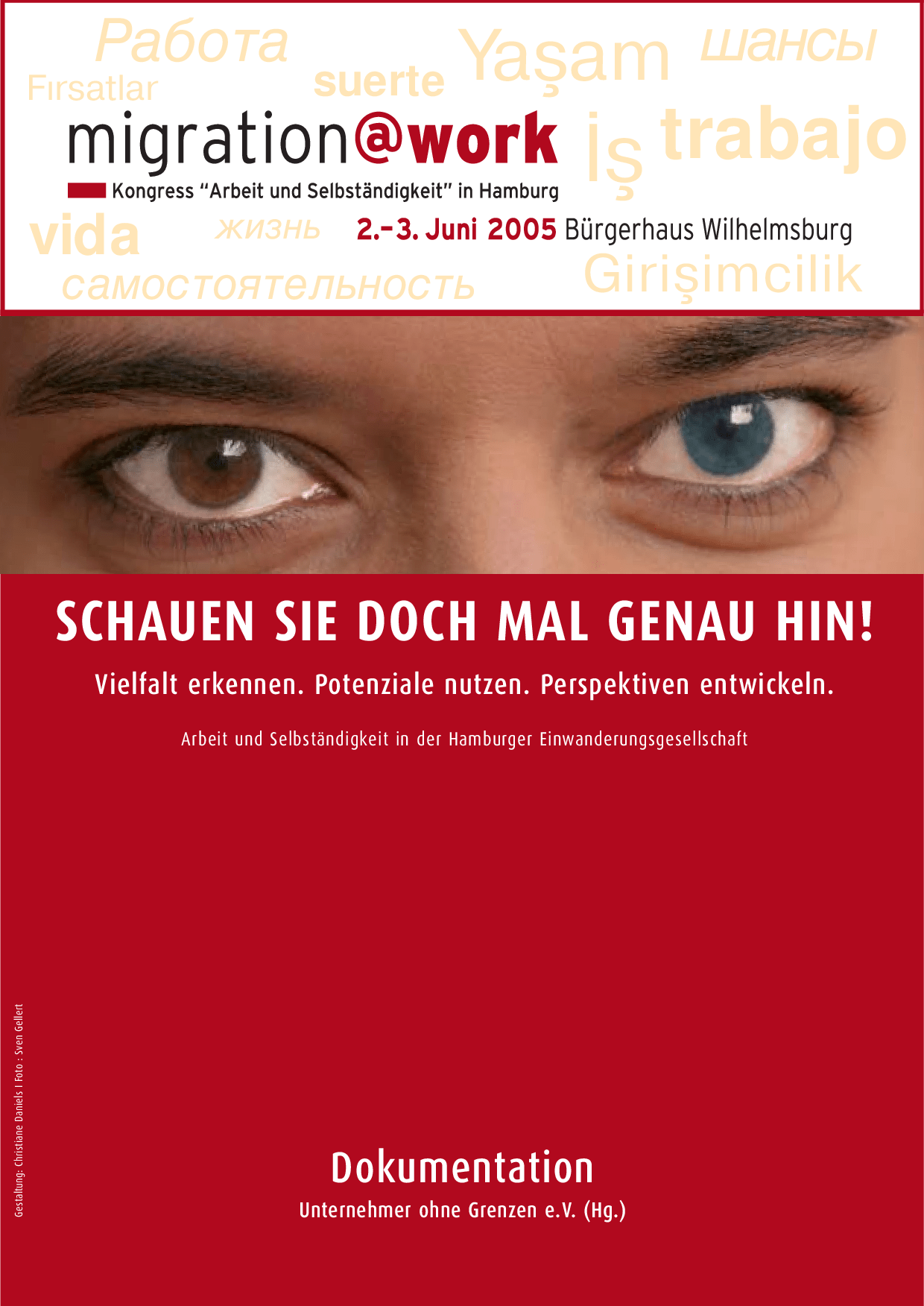 Cover von migration@work. Kongress "Arbeit und Selbständigkeit" in Hamburg, Dokumentation