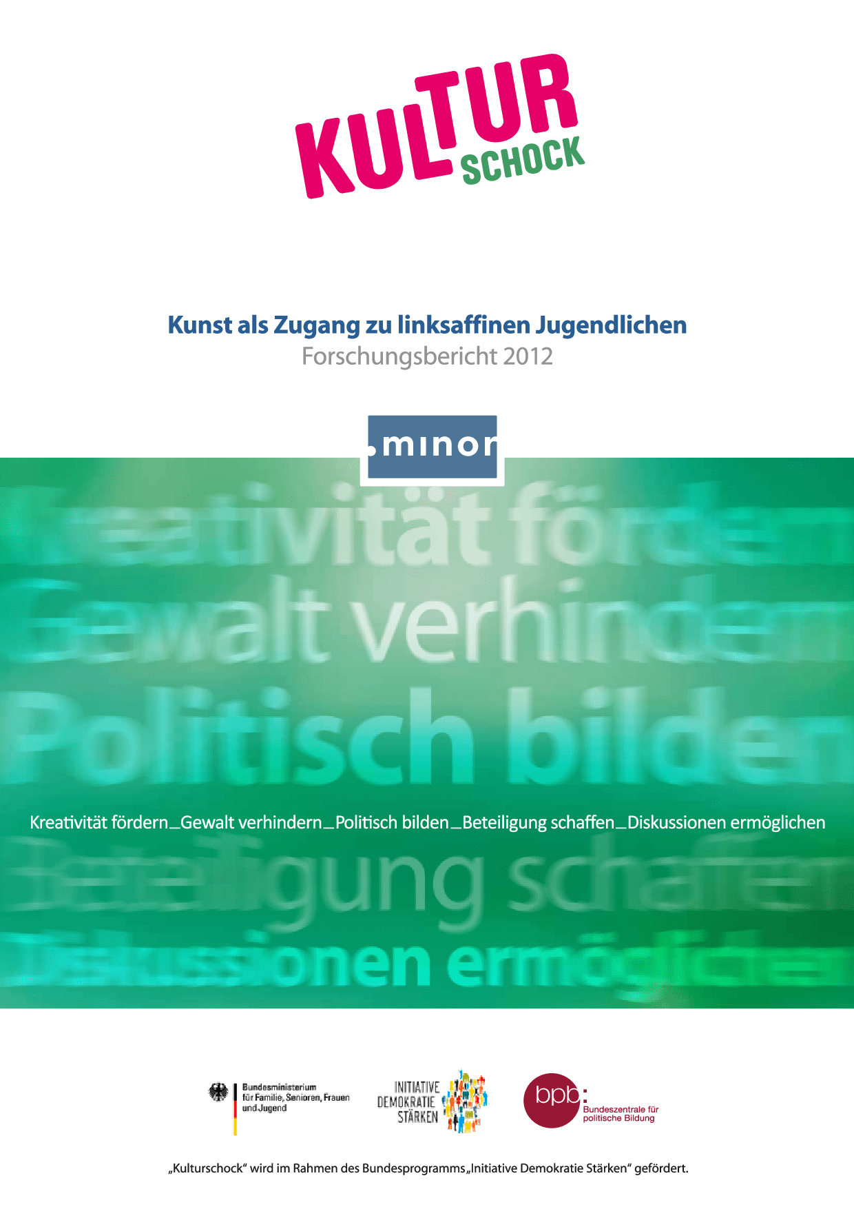 Cover von Kulturschock. Kunst als Zugang zu linksaffinen Jugendlichen. Forschungsbericht 2012