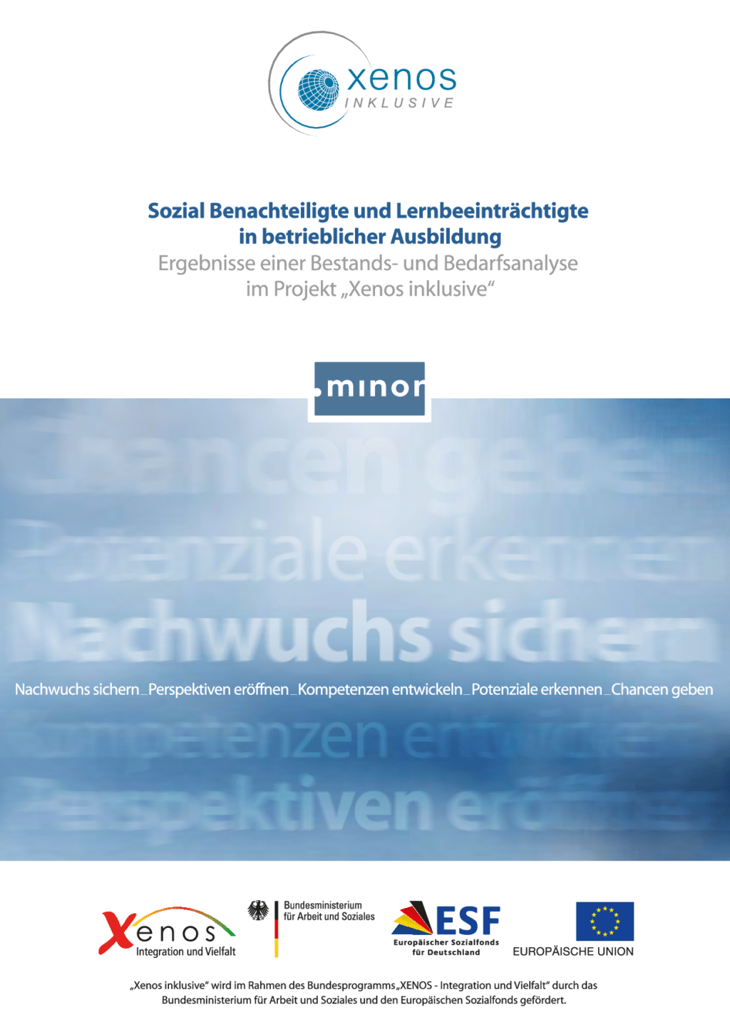 Cover von Sozial Benachteiligte und Lernbeeinträchtigte in betrieblicher Ausbildung. Ergebnisse einer Bestands- und Bedarfsanalyse im Projekt "Xenos inklusive"