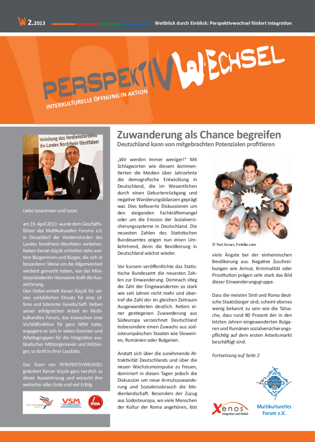 Cover von Perspektivwechsel. Interkulturelle Öffnung in Aktion 2.2013