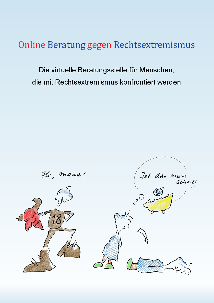 Cover von Online Beratung gegen Rechtsextremismus. Die virtuelle Beratungsstelle für Menschen, die mit Rechtsextremismus konfrontiert werden