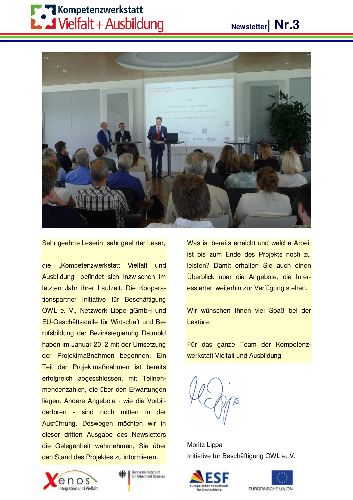 Cover von Kompetenzwerkstatt Vielfalt + Ausbildung Newsletter Nr. 3