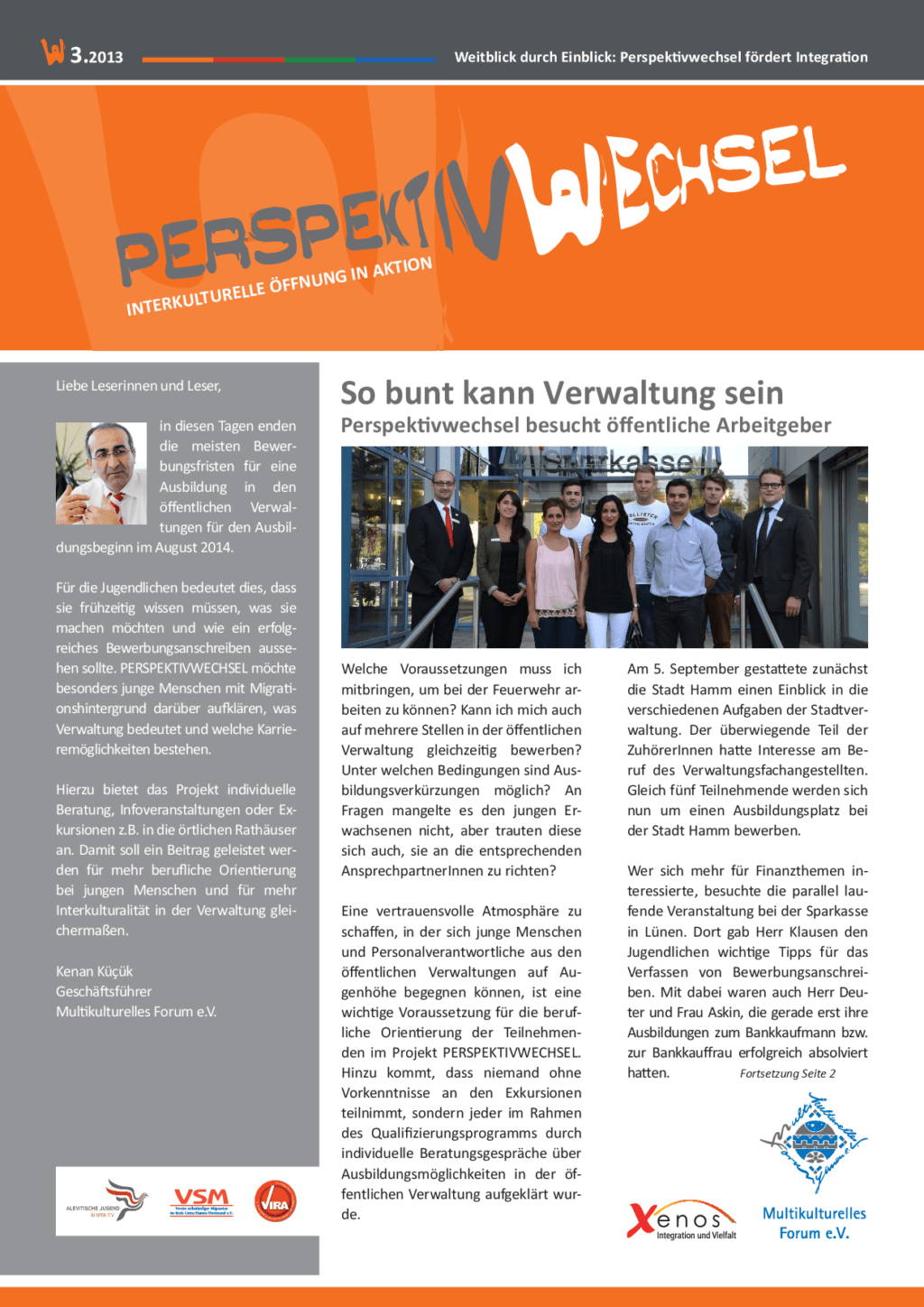 Cover von Perspektivwechsel. Interkulturelle Öffnung in Aktion 3.2013